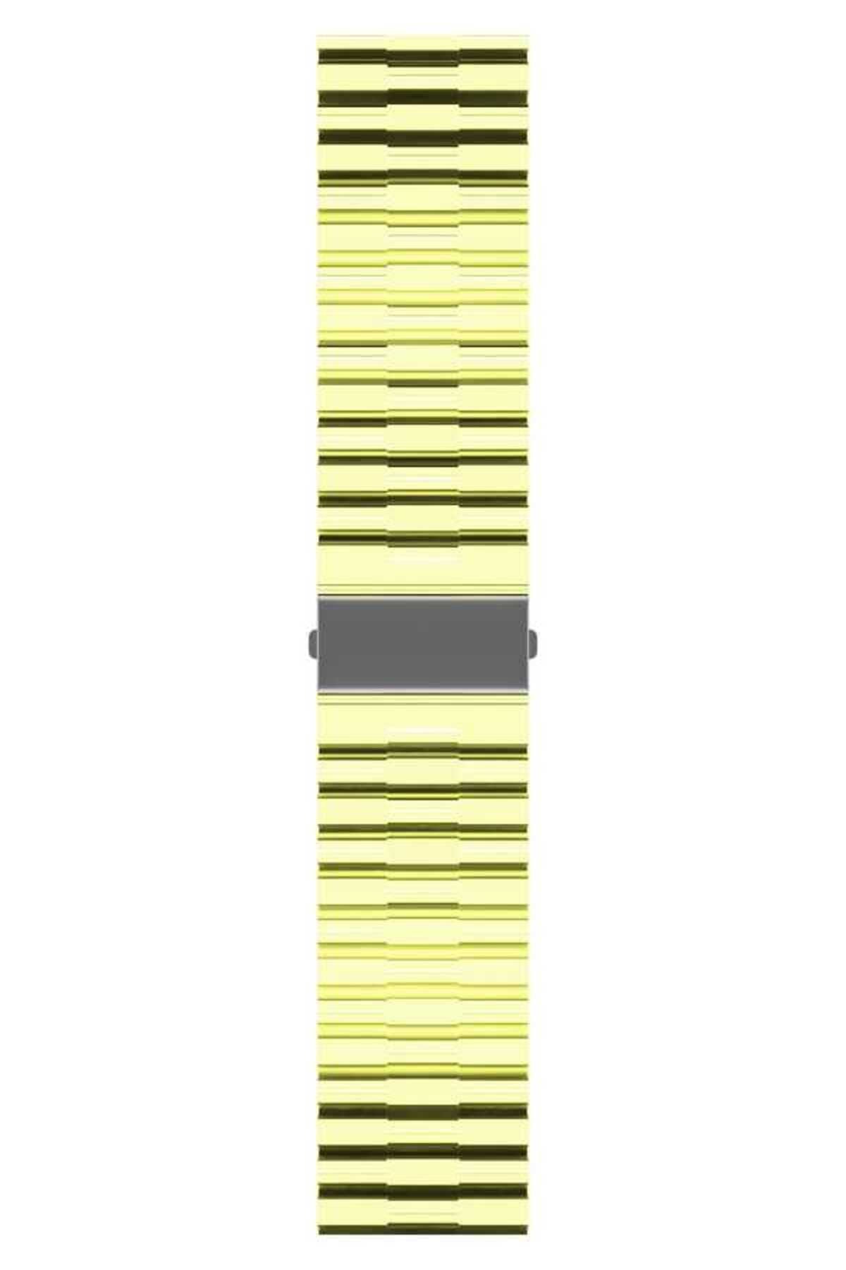 Galaxy Watch Active 2 44mm Uyumlu KRD-27 20mm Zore Kordon-Sarı