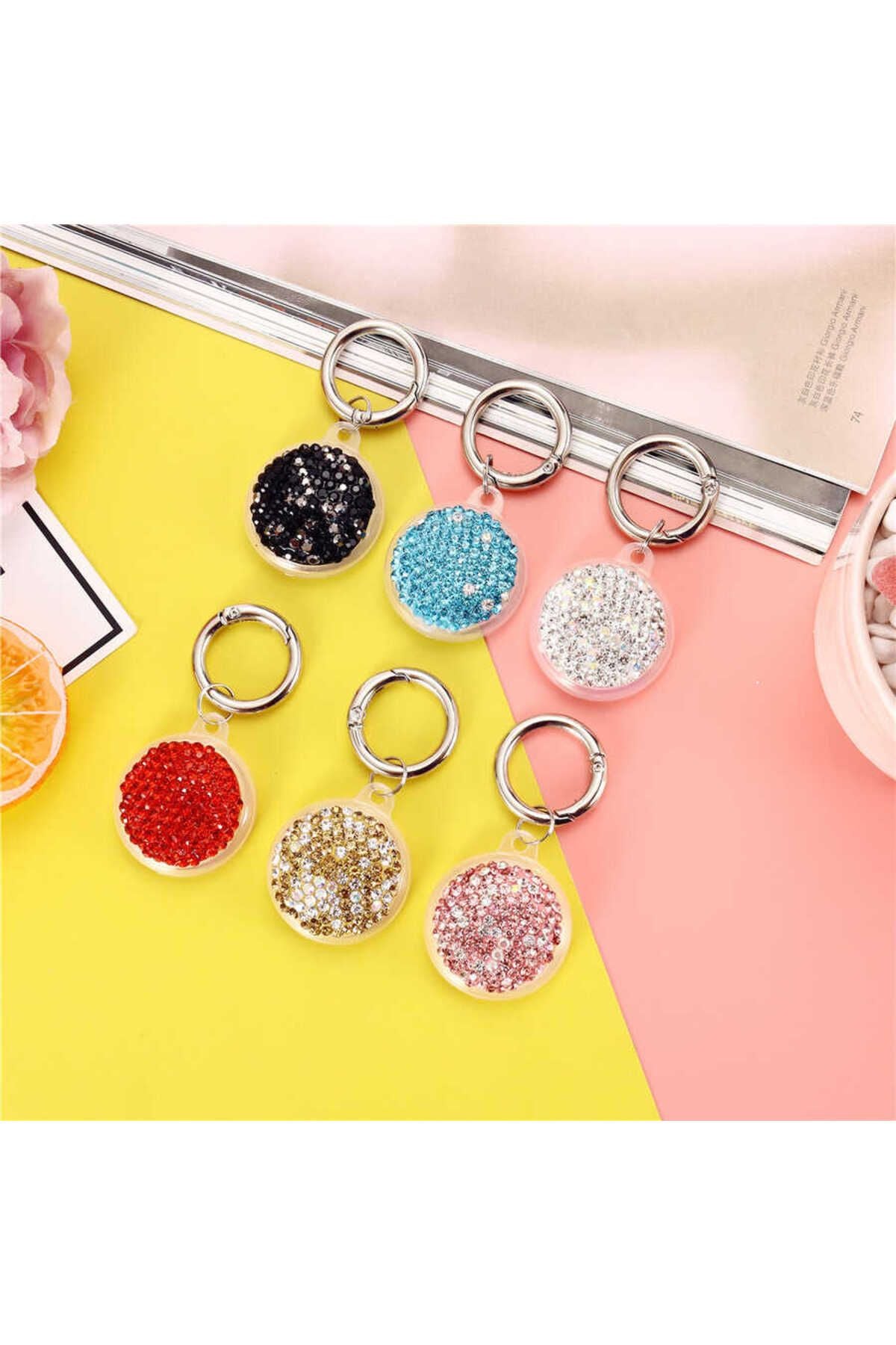 Airtag 03 Uyumlu Silikon Anahtarlık-Siyah