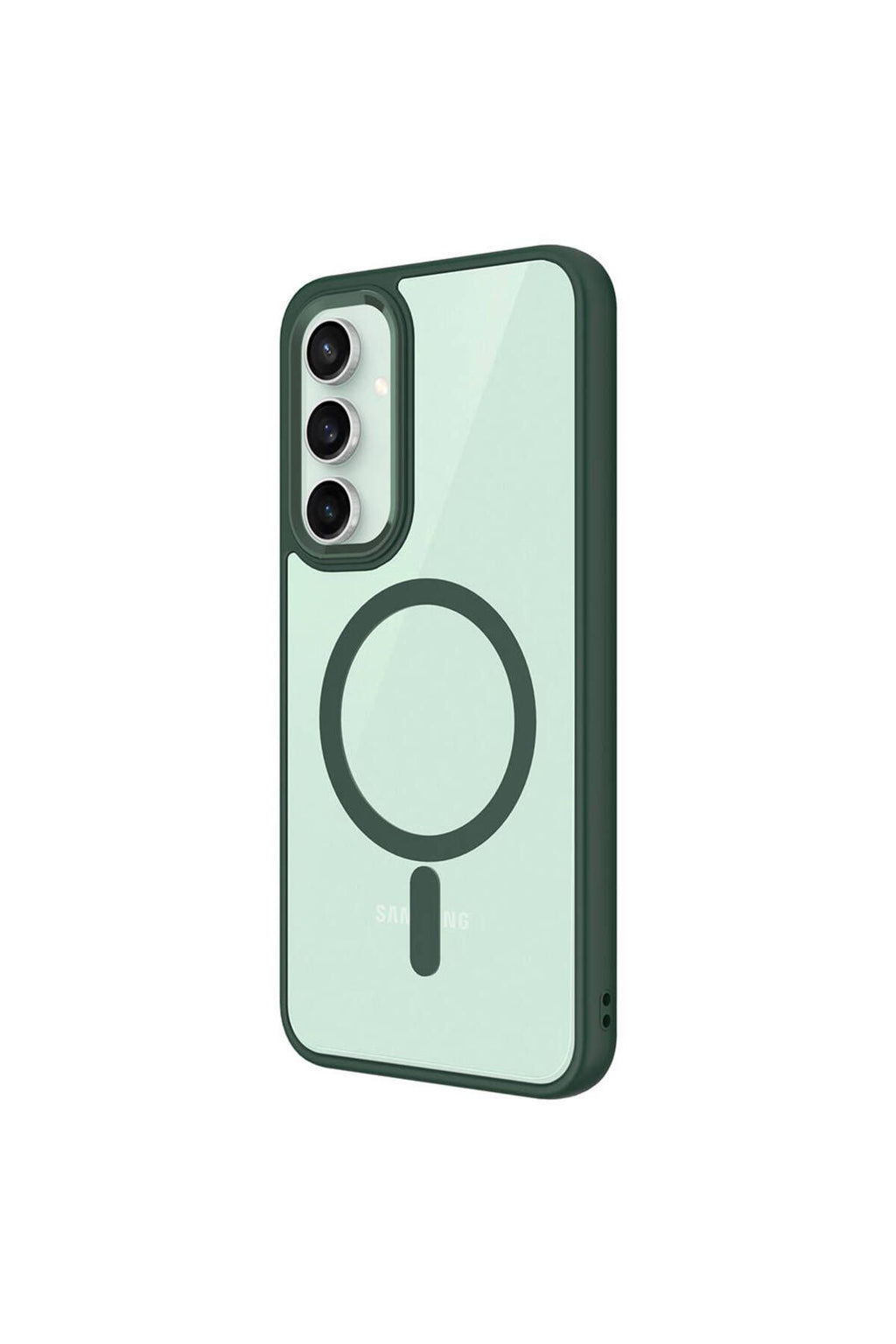 Galaxy S23 FE Kılıf Wireless Şarj Özellikli Zore Krom Magsafe Silikon Kapak - Lacivert