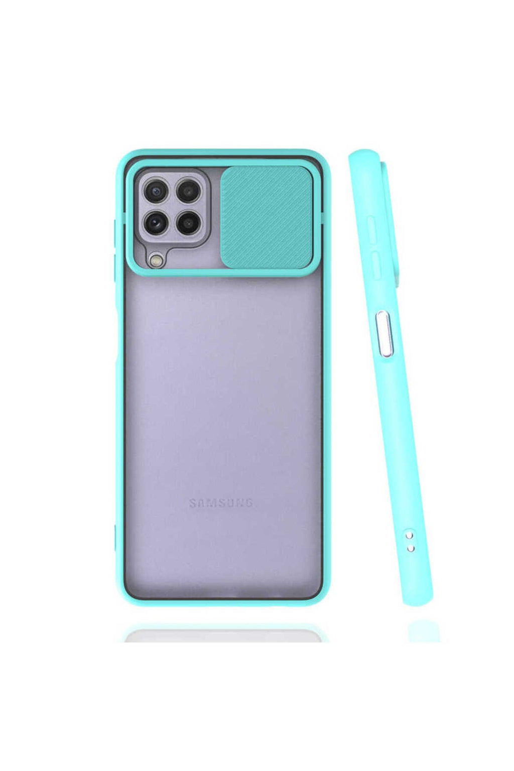 Galaxy A22 4G Kılıf Zore Lensi Kapak - Sarı