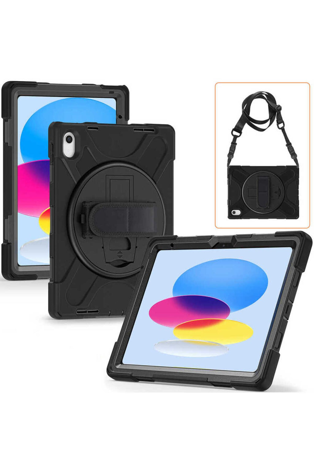 iPad 10.9 2022 (10.Nesil) Zore Defender Tablet Silikon - Siyah