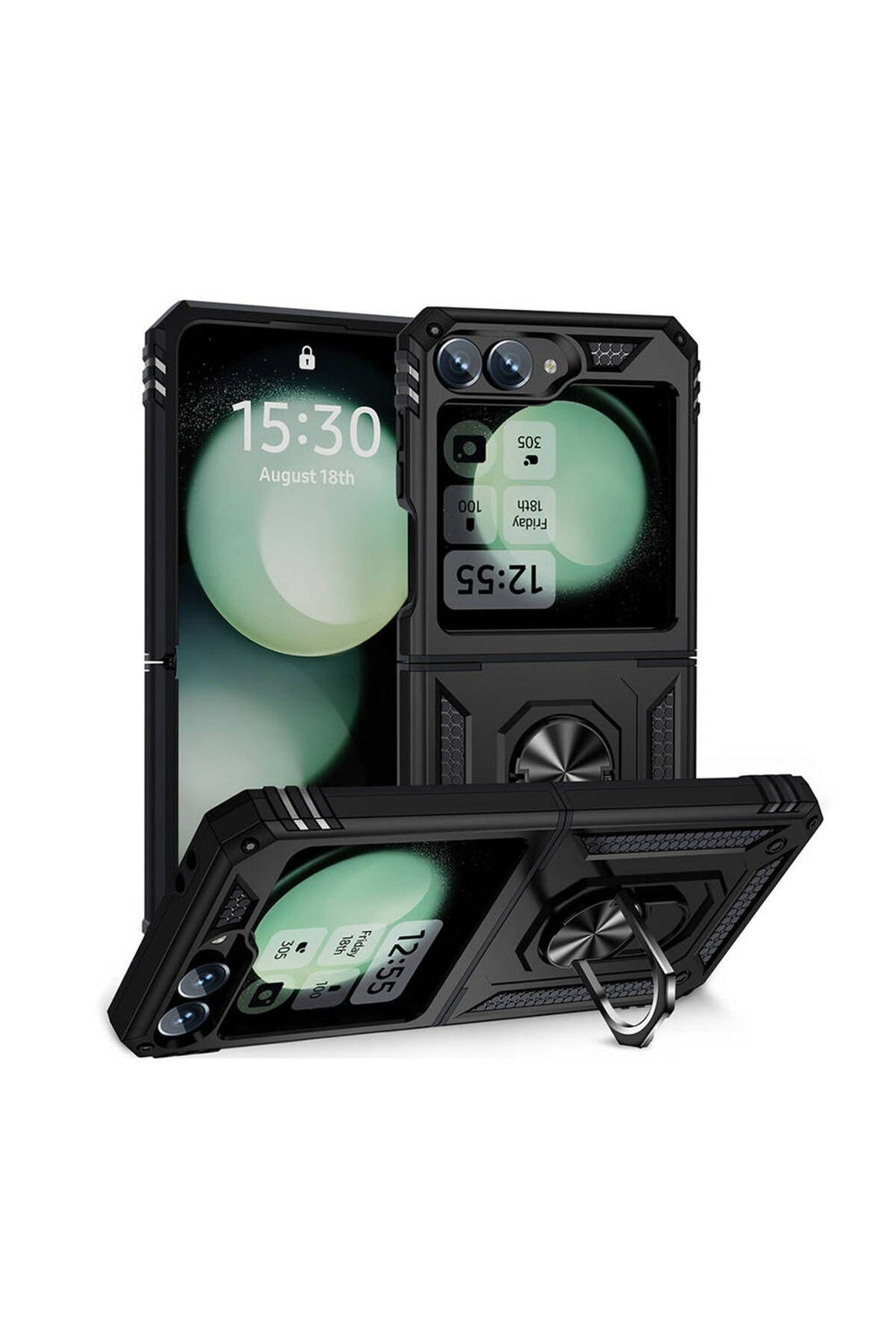 Galaxy Z Flip 6 Kılıf Zore Vega Kapak - Siyah
