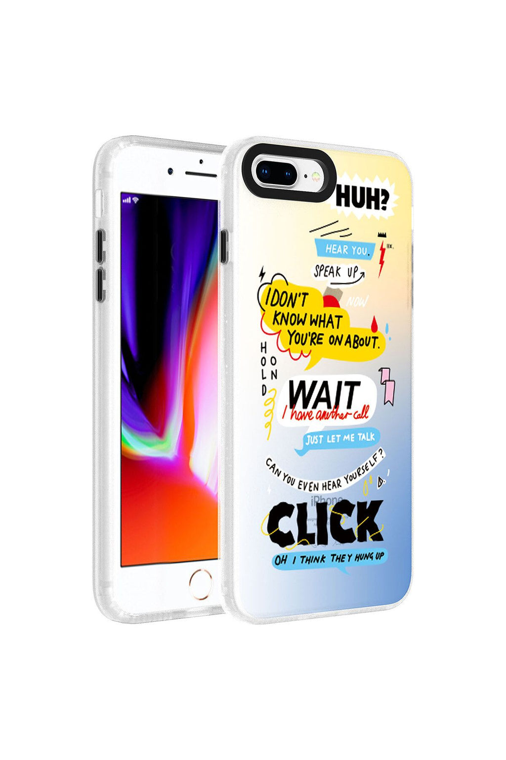 iPhone 8 Plus  Uyumlu Kılıf Desenli Dragon Sert Kapak - Kelimeler