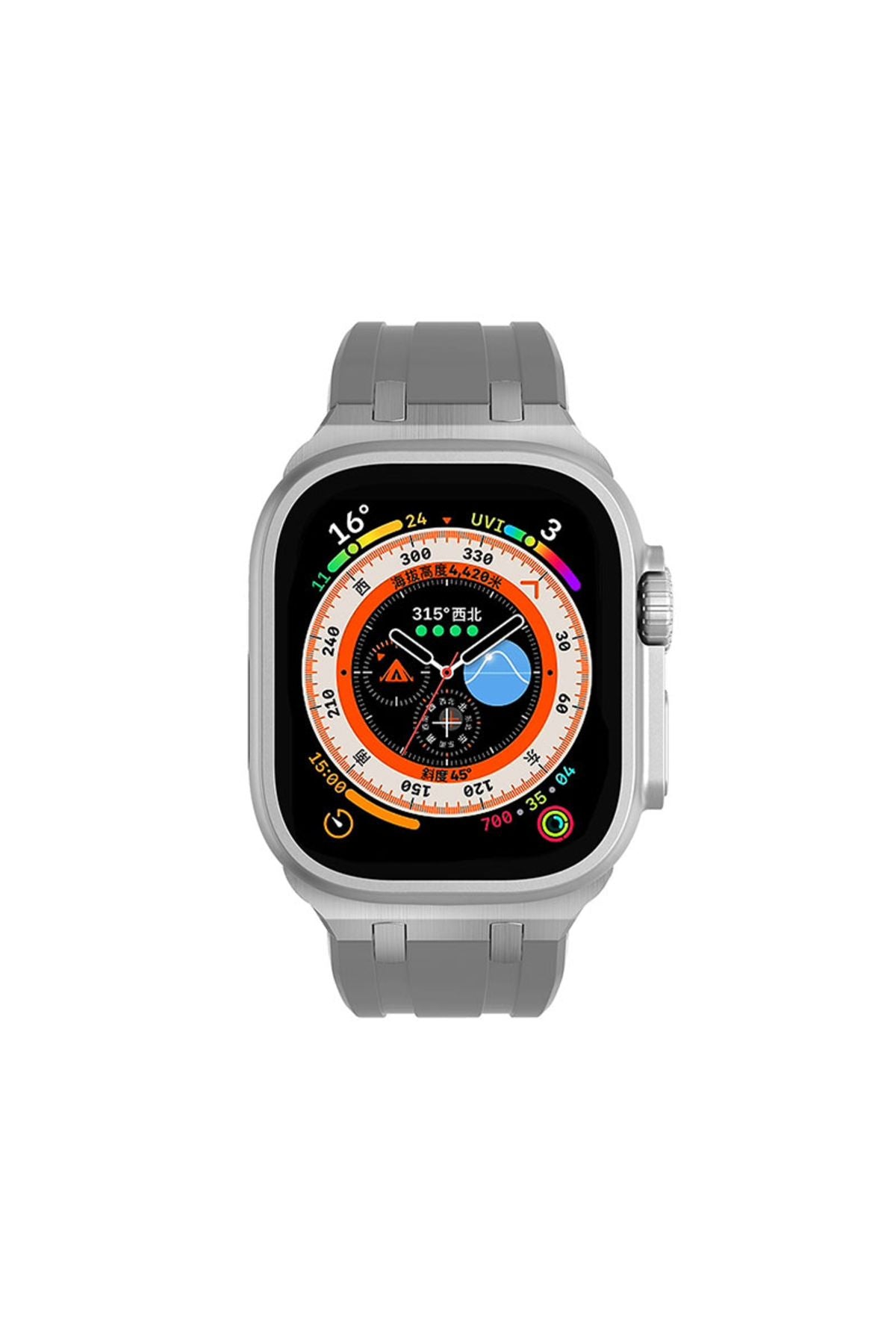 Watch Ultra 49mm Uyumlu KRD-89 Uyumlu Zore Kordon-Beyaz