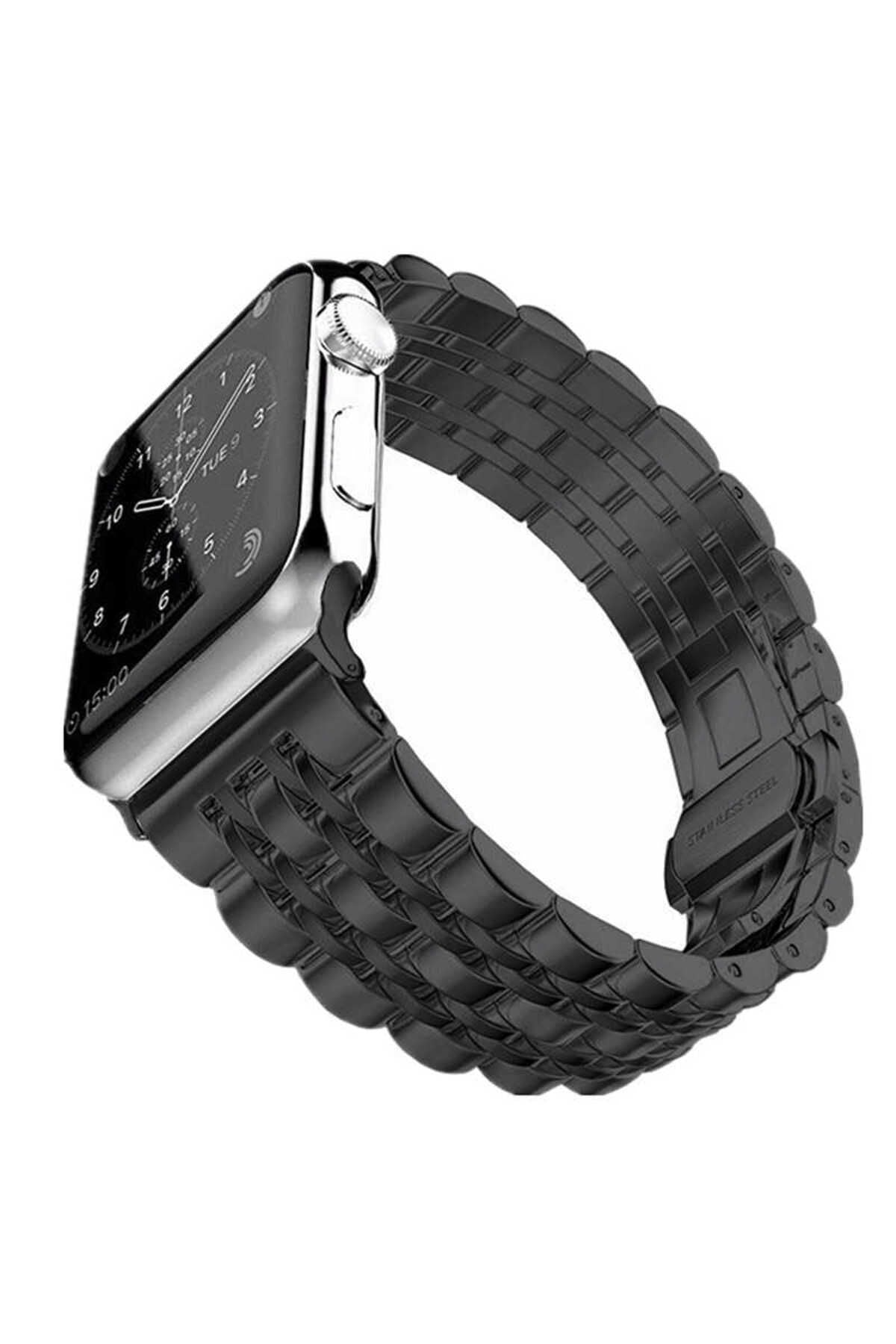 Watch Ultra 49mm Kordon Uyumlu KRD-14 Metal Strap Kayış CLO- Gümüş