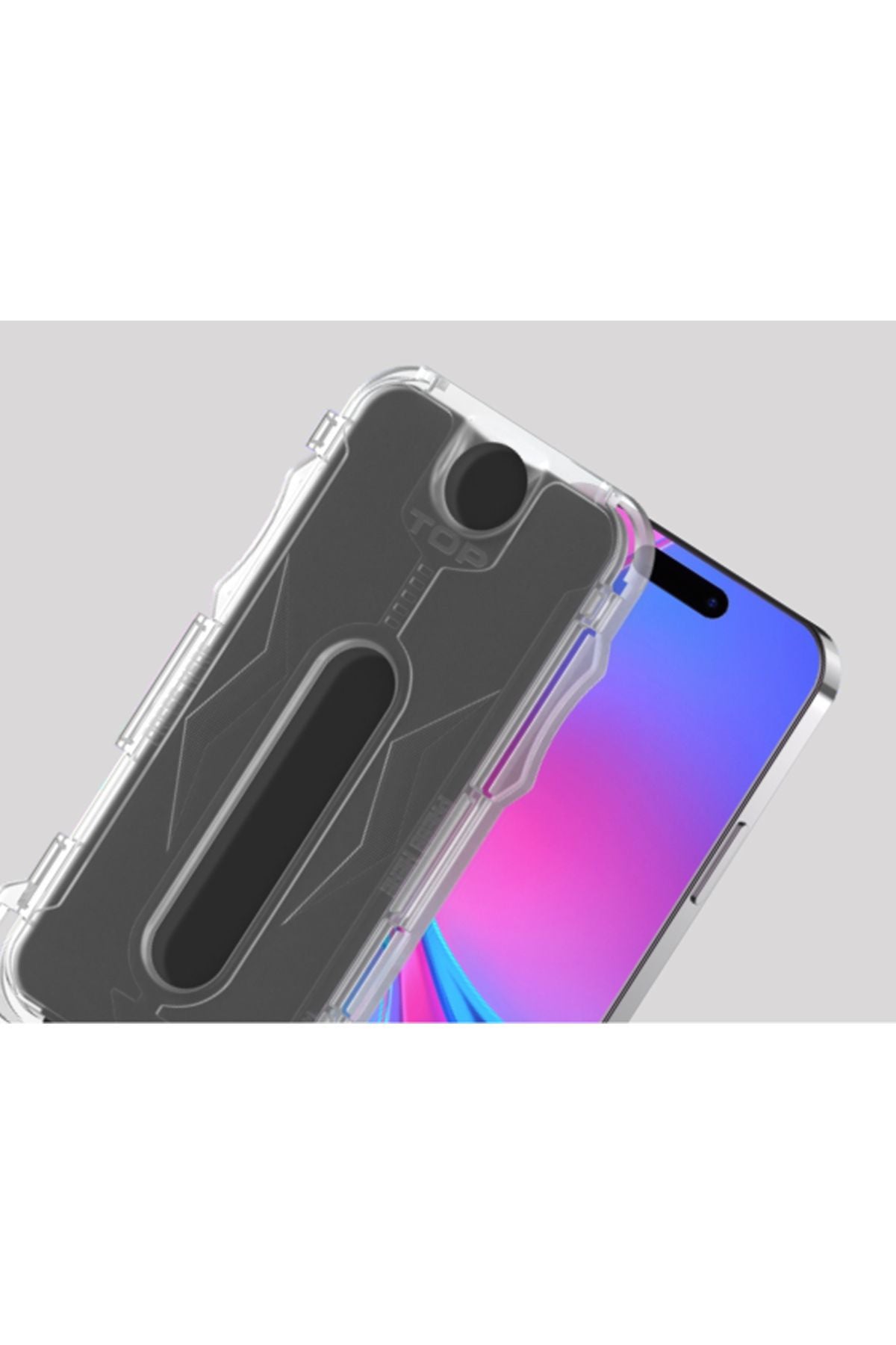iPhone X Zore Kolay Uygulama Aparatlı 5D Magic Privacy Glass Hayalet Cam Ekran Koruyucu