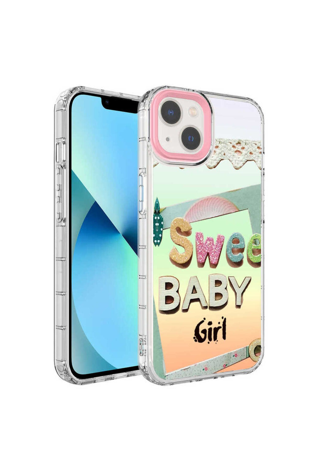 iPhone 14 Uyumlu Kamera Korumalı Renkli Desenli Sert Silikon Zore Korn Kılıf-NO3