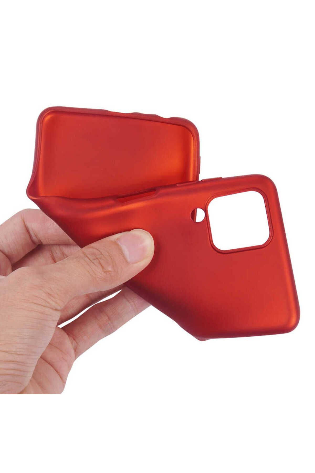 Galaxy A22 4G Kılıf TKNR Premier Silikon Kapak - Kırmızı