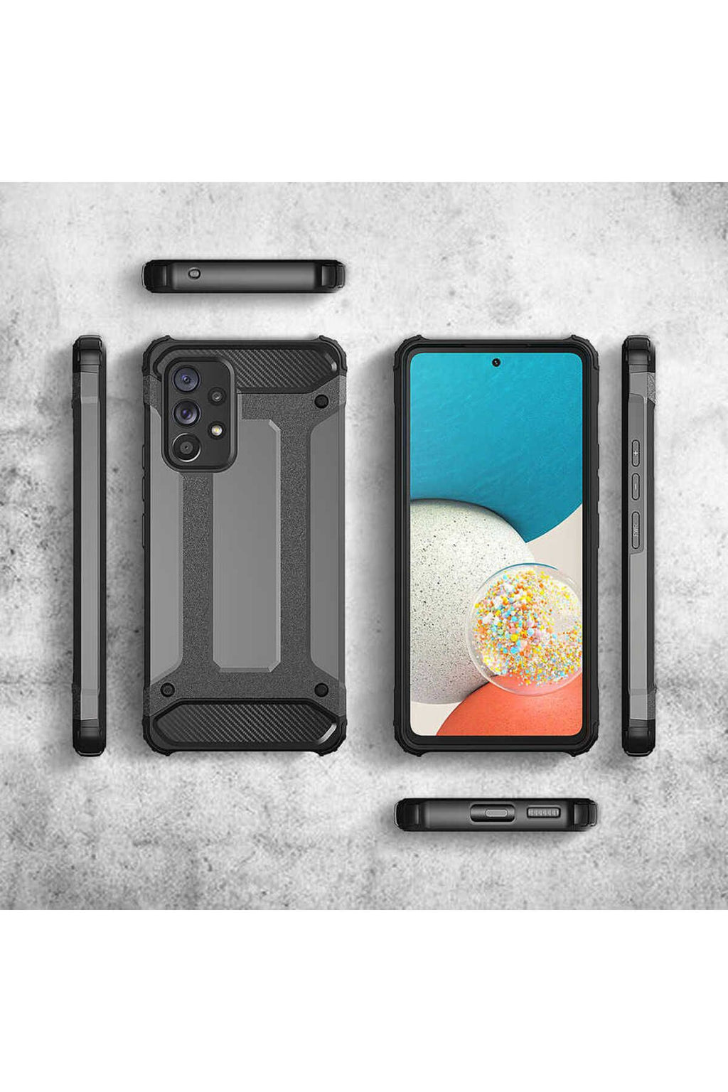 Galaxy A53 5G Kılıf TQR Crash Silikon Kapak - Rose Gold