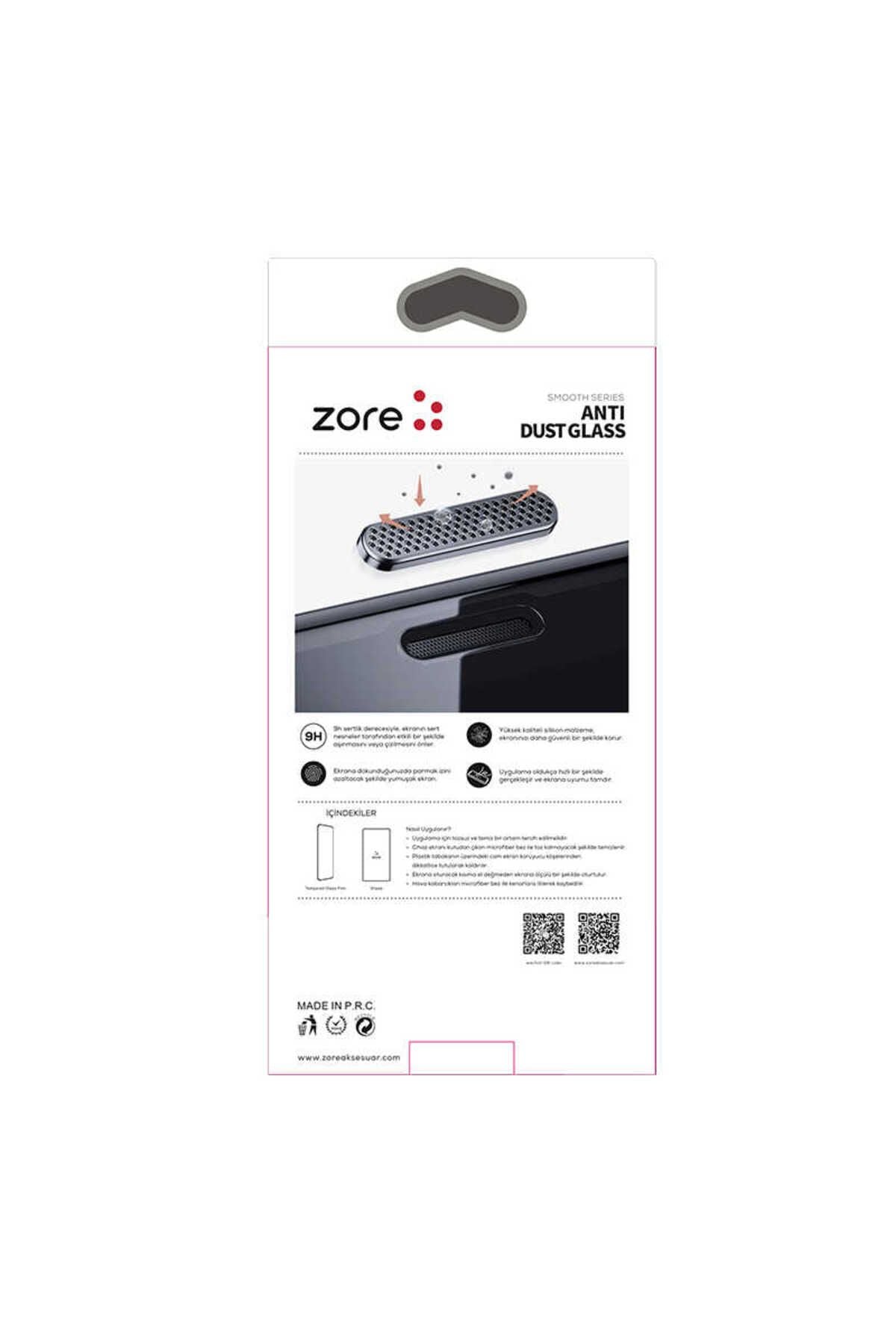 iPhone 15 Pro Ahize Toz Önleyici Uyumlu Zore Anti-Dust Temperli Ekran Koruyucu