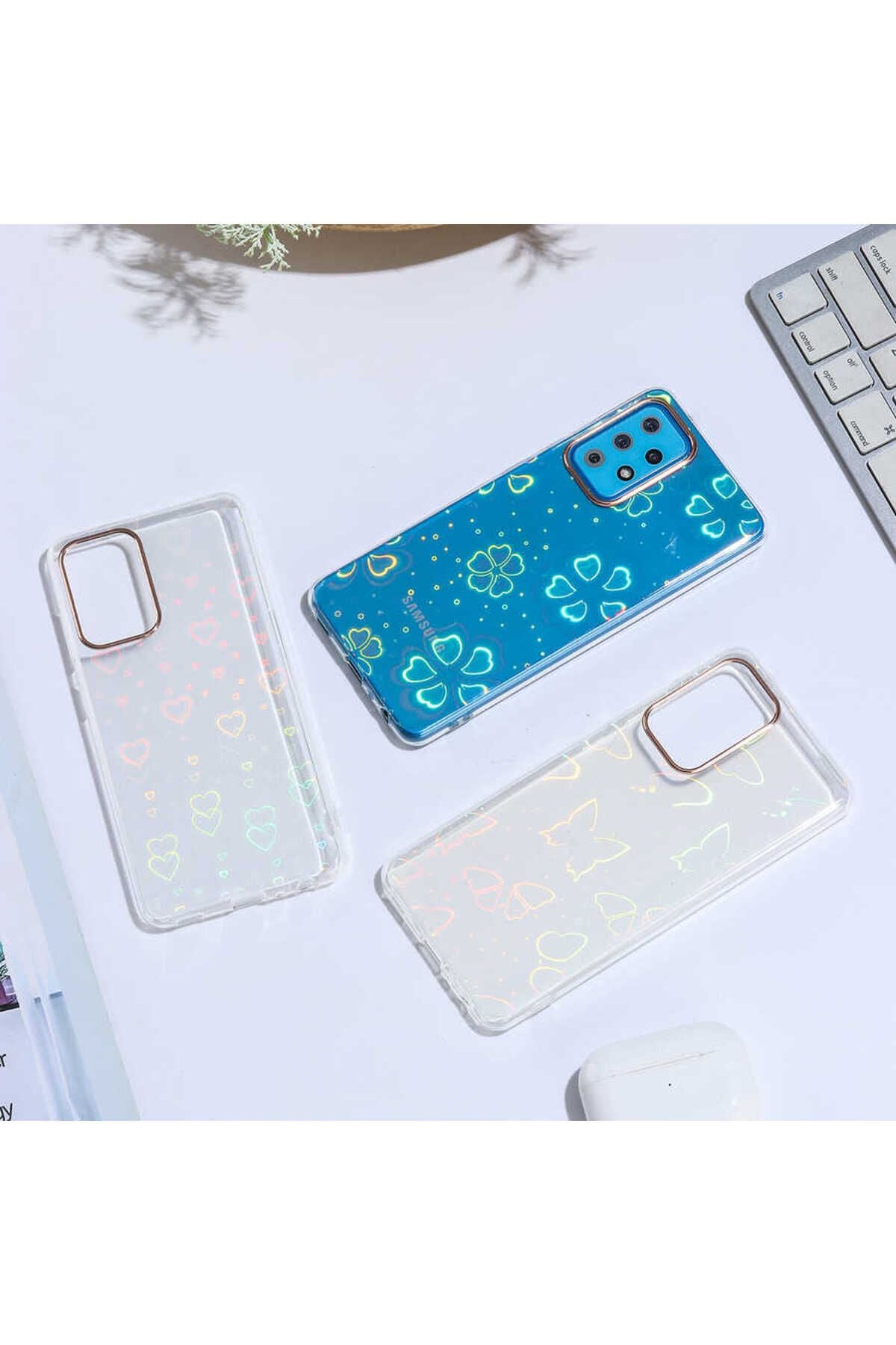 Galaxy A52 Kılıf Zore Sidney Desenli Sert Kapak - Heart No1