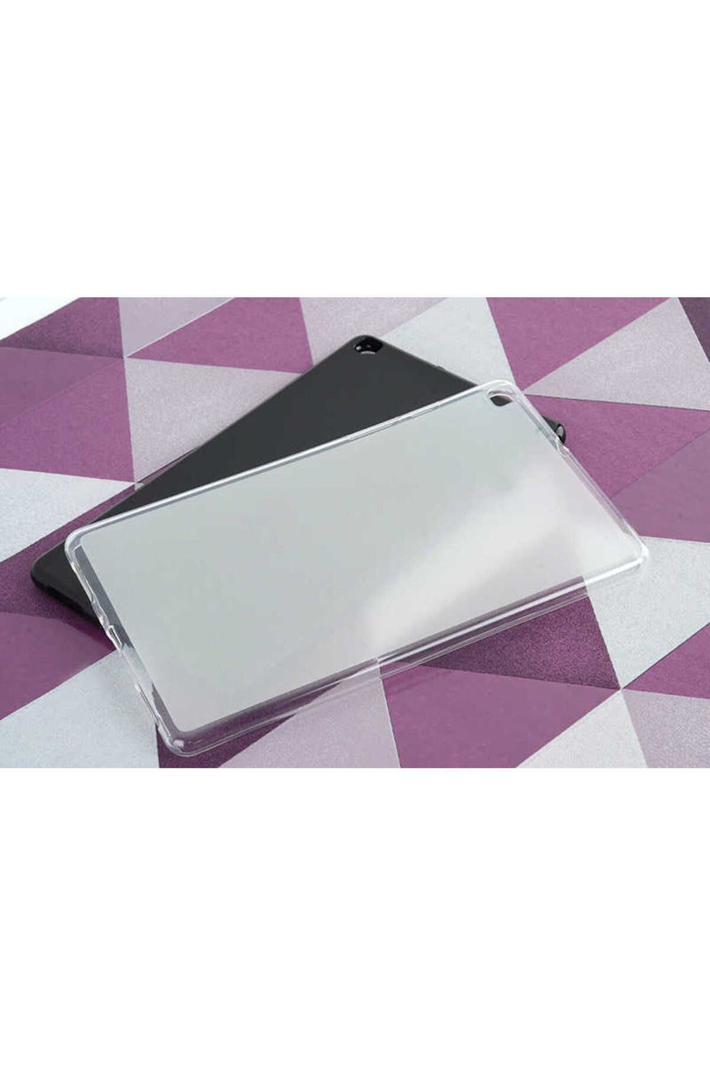 Galaxy Tab A 8.0 T290 Kılıf  Uyumlu Zore Tablet Süper Silikon Kapak-Siyah