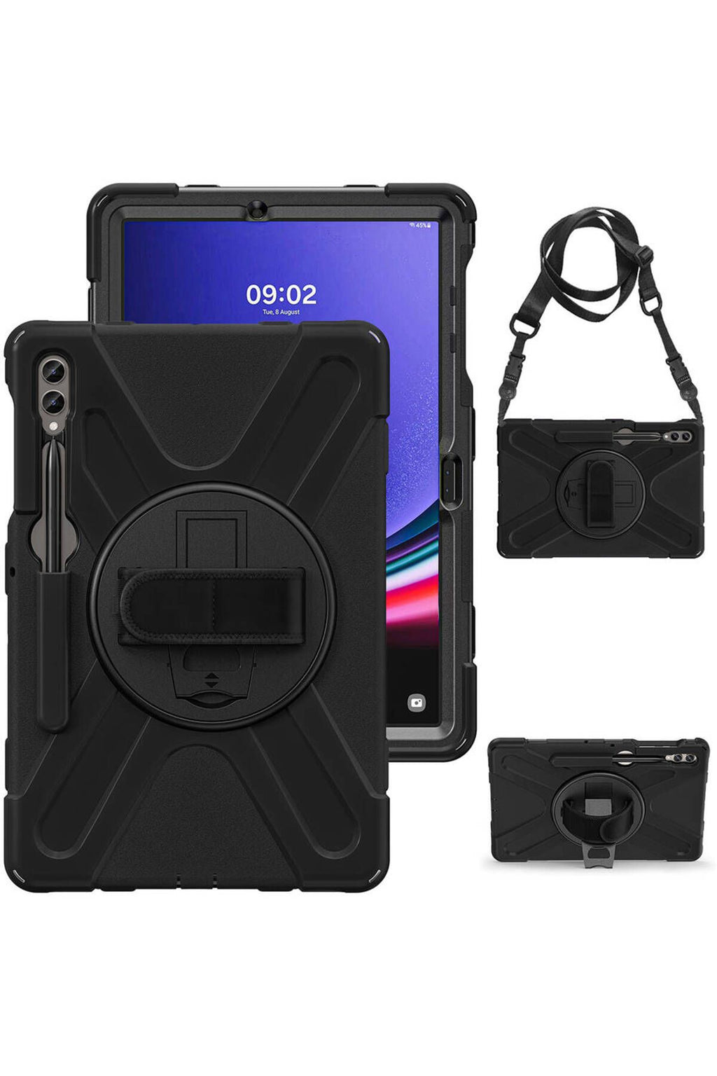 Galaxy Tab S9 FE Plus Zore Defender Tablet Silikon - Siyah