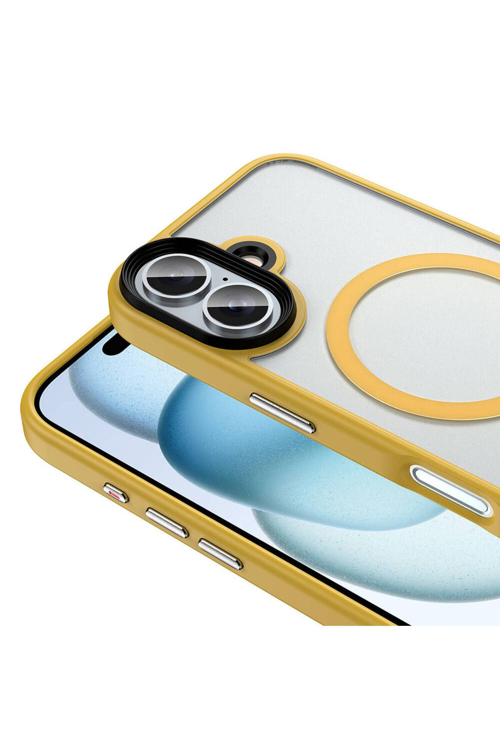 Apple iPhone 16 Plus Kılıf Mat Arka Yüzey Wireless Şarj Özellikli Zore Flet Magsafe Kapak-Gümüş