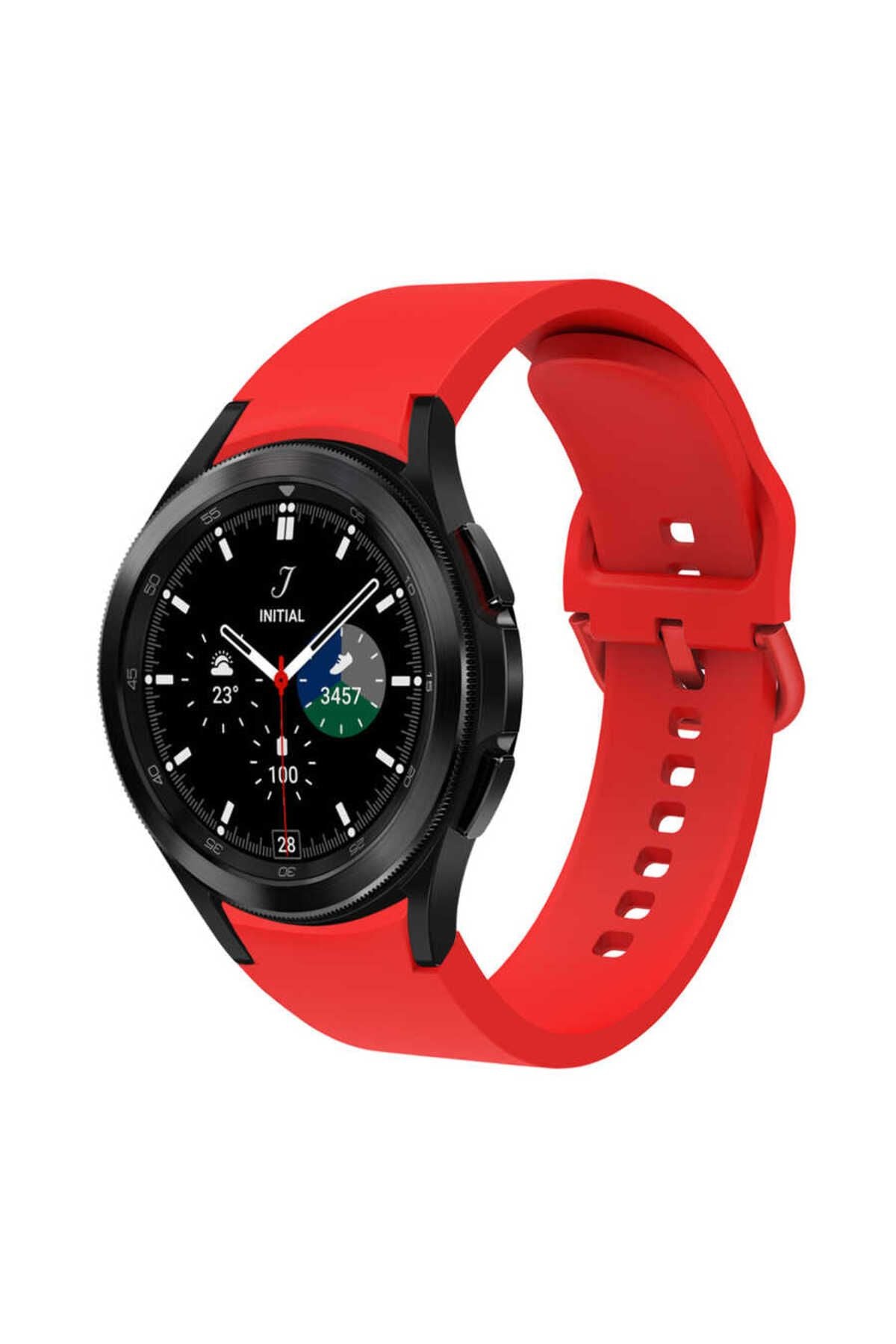Galaxy Watch 4 Classic 46mm KRD-50 Uyumlu Zore Kordon-Açık Yeşil