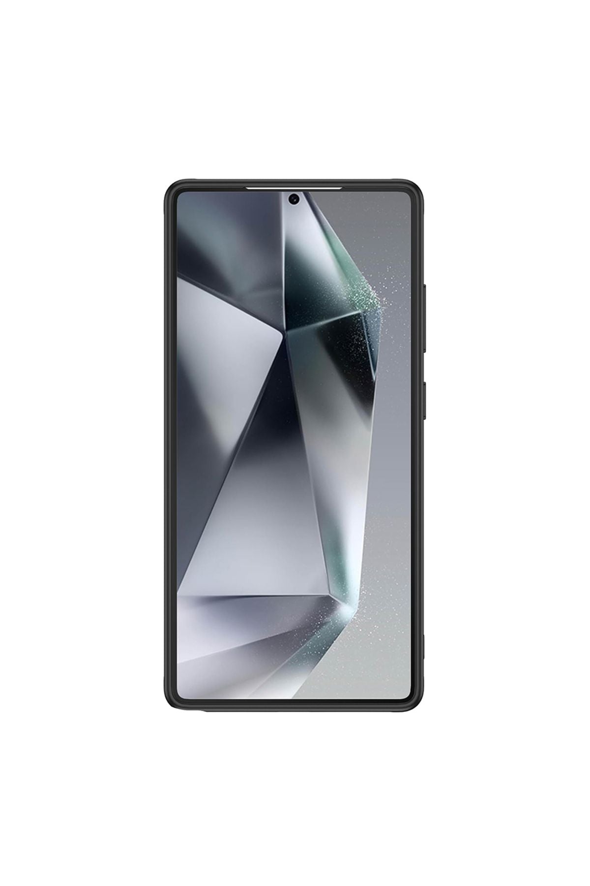 Galaxy S25 Ultra Uyumlu Kılıf Kamera Korumalı Şeffaf Arka Yüzey Zore New Roll Kapak-Siyah