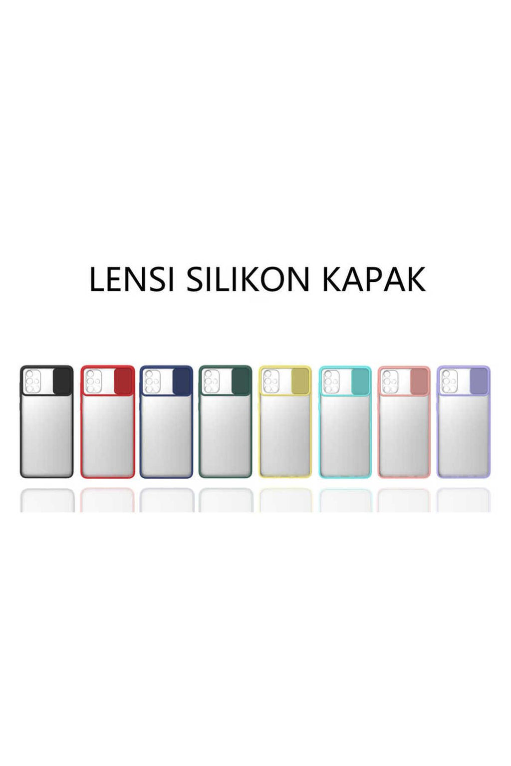 Galaxy A51 Kılıf Zore Lensi Kapak - Siyah