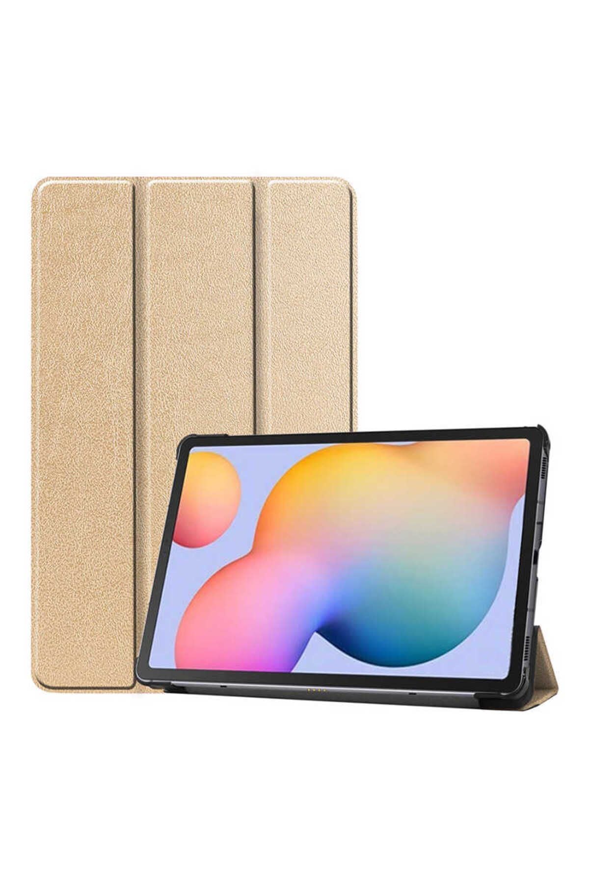 Galaxy Tab S7 T870  Uyumlu Zore Smart Cover Standlı 1-1 Kılıf-Kırmızı
