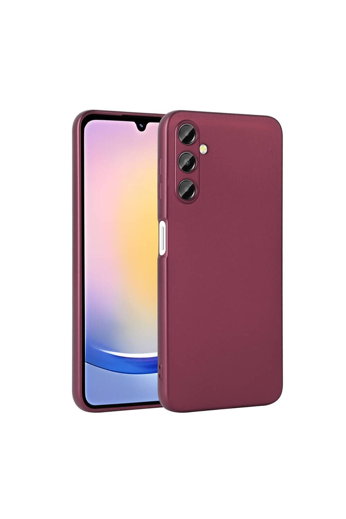 Galaxy A25 Kılıf Zore Premier Silikon Kapak - Mürdüm