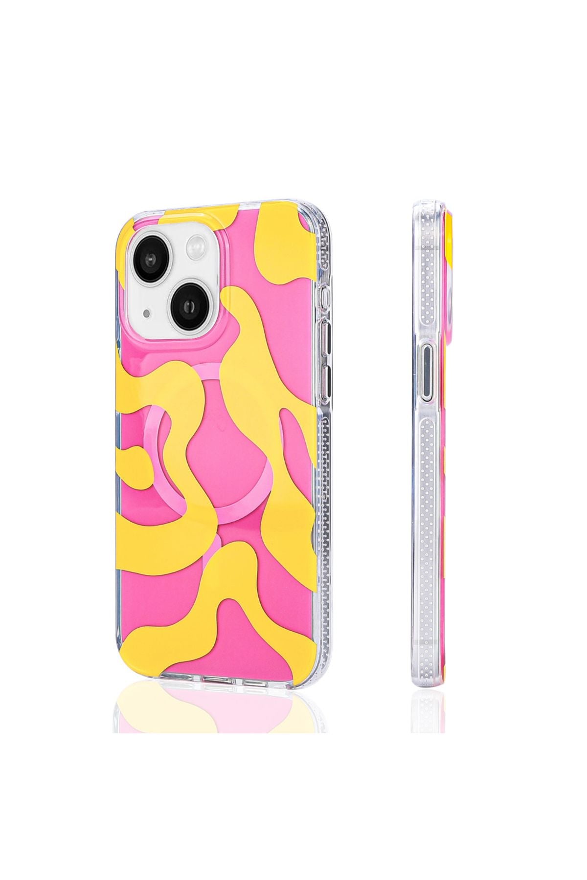 iPhone 15 Pro Max Uyumlu Kılıf Magsafe Şarj Özellikli Zore Stilo Kapak-Sarı