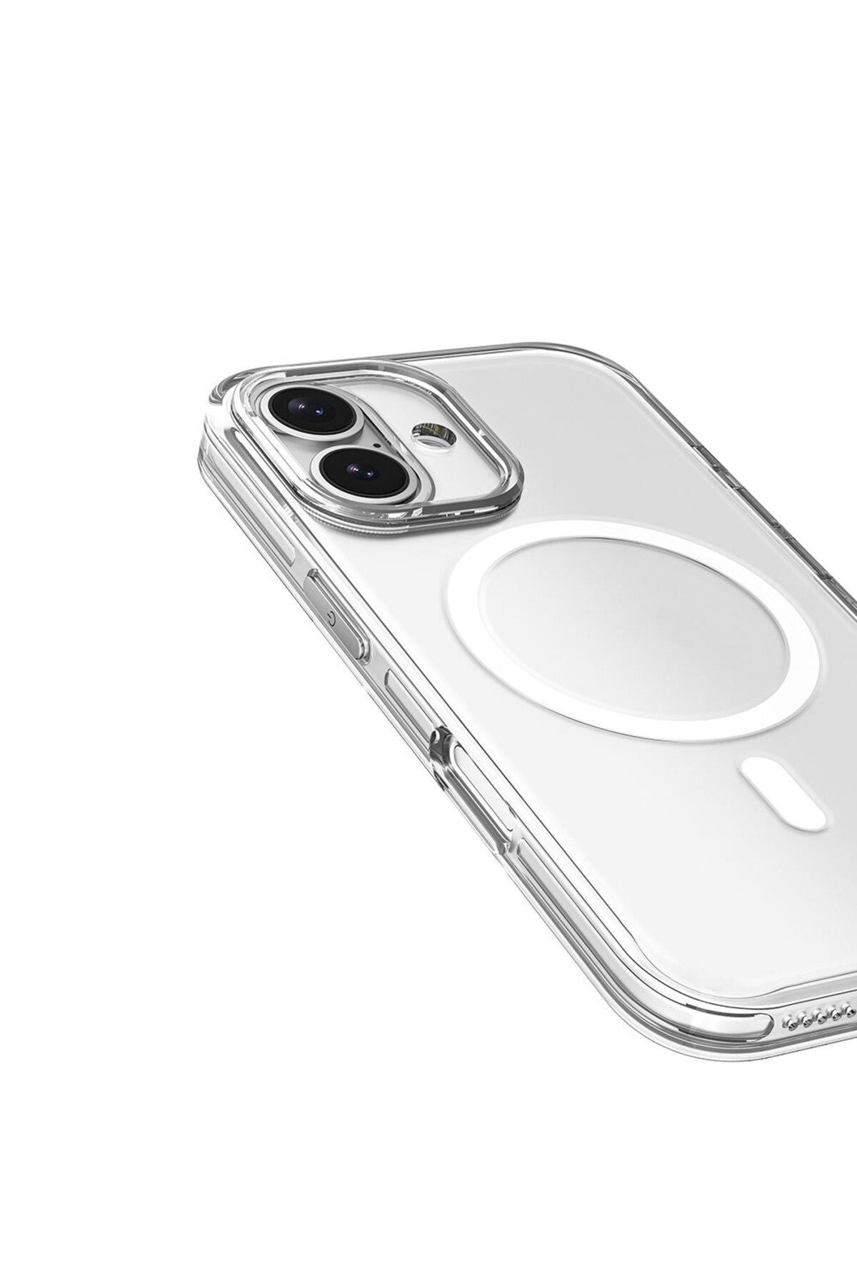 iPhone 16 Kılıf Magsafe Şarj Özellikli Kamera Korumalı Zore Kripto Kapak-Şeffaf