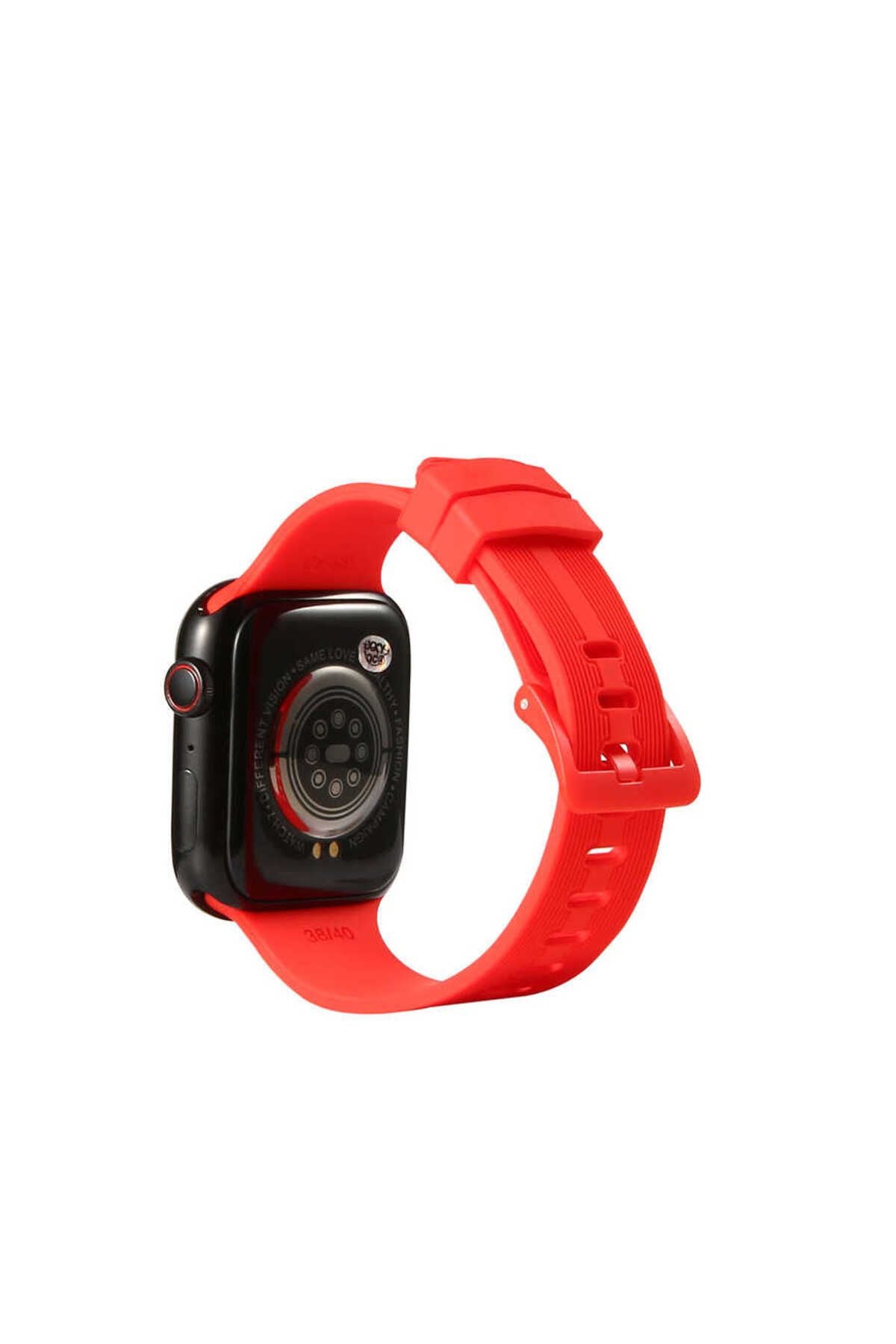 Watch Ultra 49mm Kordon KRD-23 Uyumlu Strap Kayış CLO- Kırmızı