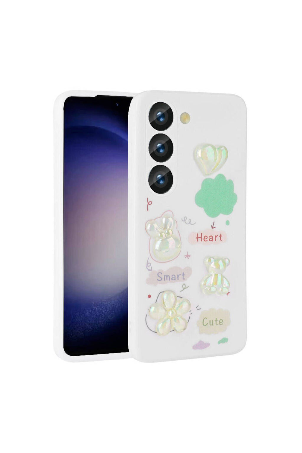 Galaxy A54 Kılıf Kabartma Figürlü Parlak Zore Toys Silikon Kapak - Pembe