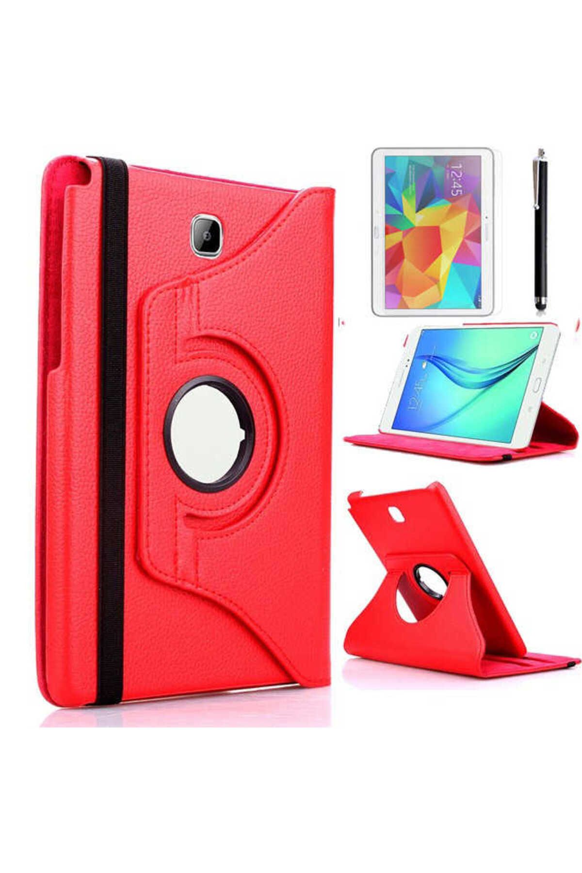 Galaxy Tab A T580 10.1  Uyumlu Zore Dönebilen Standlı Kılıf-Beyaz