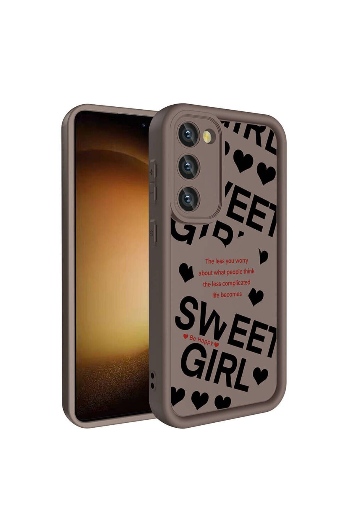 Galaxy S23 Kılıf Kamera Korumalı Baskılı Arka Yüzey Zore Klas Kapak - Siyah