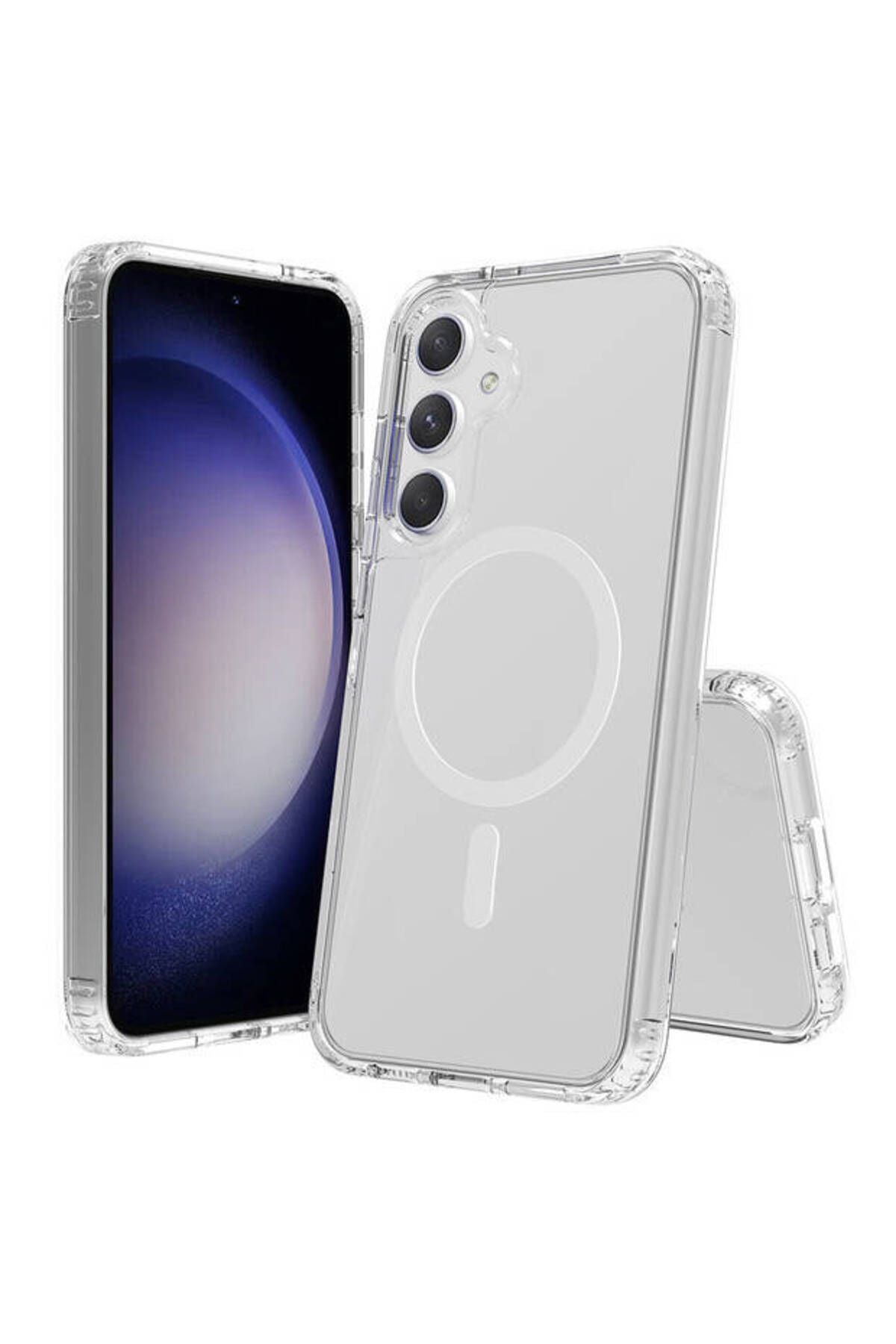 Galaxy S23 FE Uyumlu PAT Tacsafe Wireless Kılıf-Renksiz