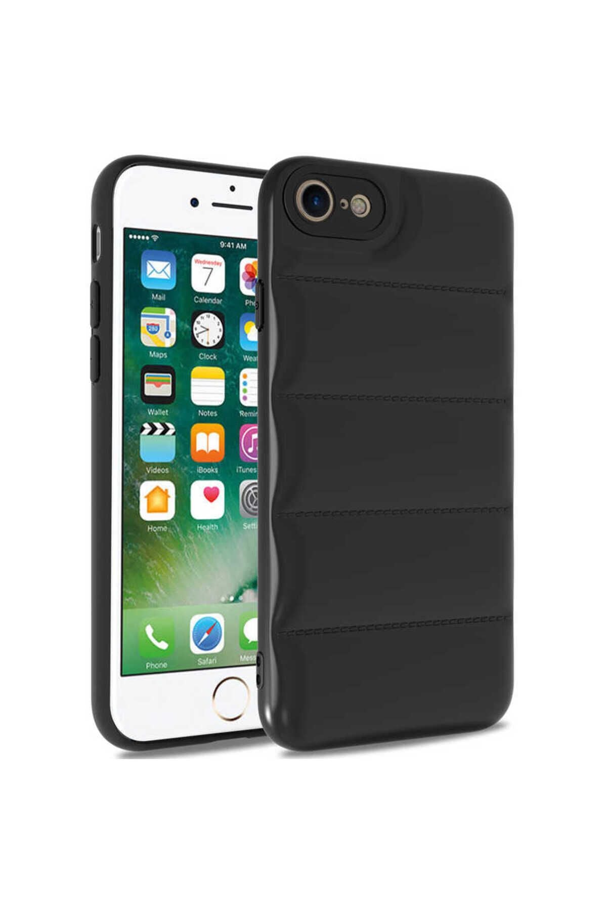 iPhone SE 2022 Uyumlu Zore Kasis Kılıf-Siyah