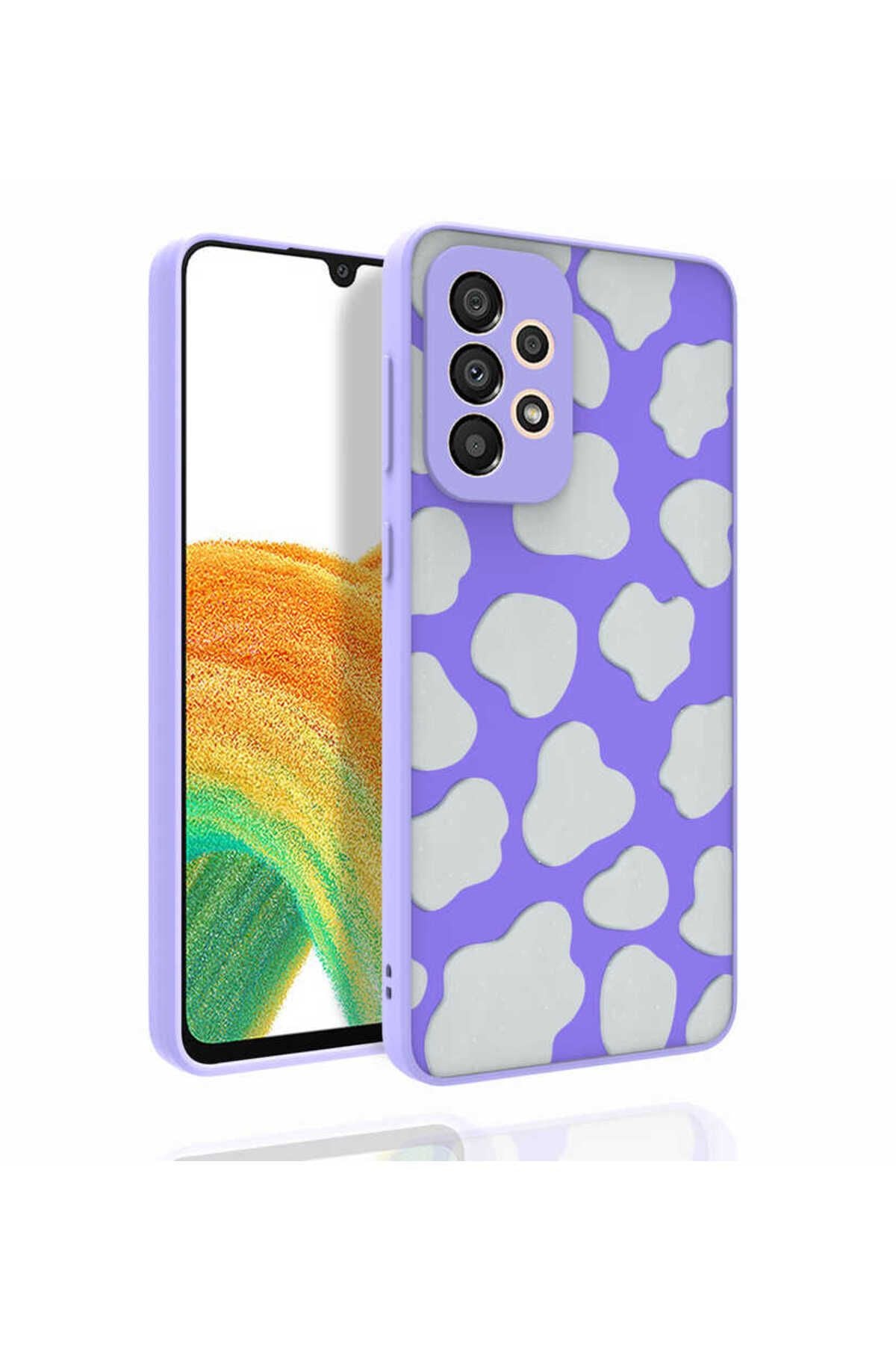 Galaxy A33 5G Kılıf Desenli Kamera Korumalı Parlak Zore Nora Kapak - NO5
