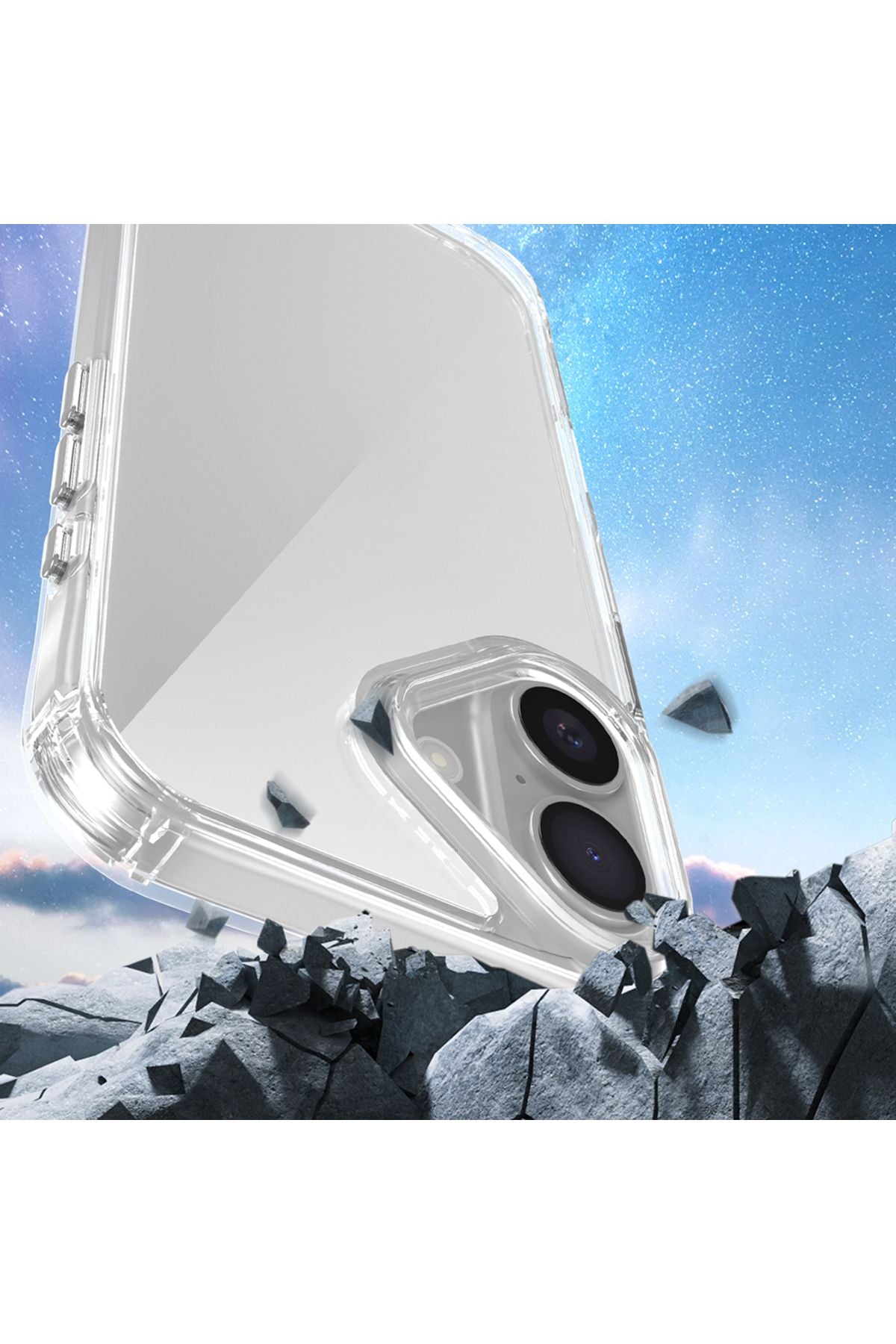 iPhone 16 Plus Kılıf AiHTTgli Takılabilir Askı Aparatlı Zore Snap Silikon Kapak-Şeffaf