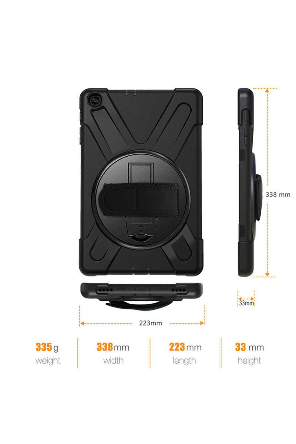 iPad 9.7 2017 (5.Nesil) - Uyumlu BLS STORE Defender Tablet Silikon-Siyah