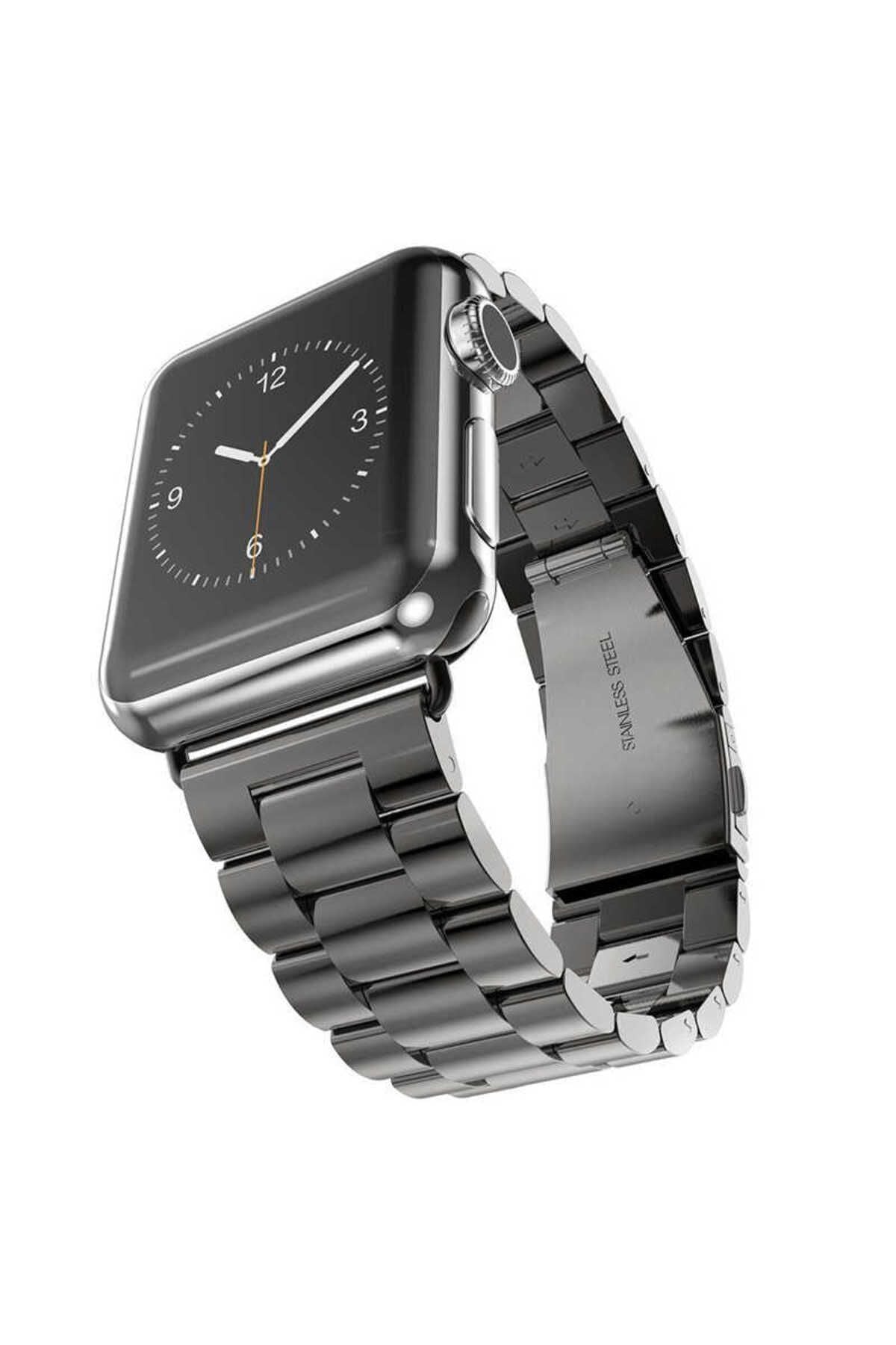 Watch Ultra 49mm Kordon Uyumlu KRD-04 Metal Strap Kayış CLO- Gümüş