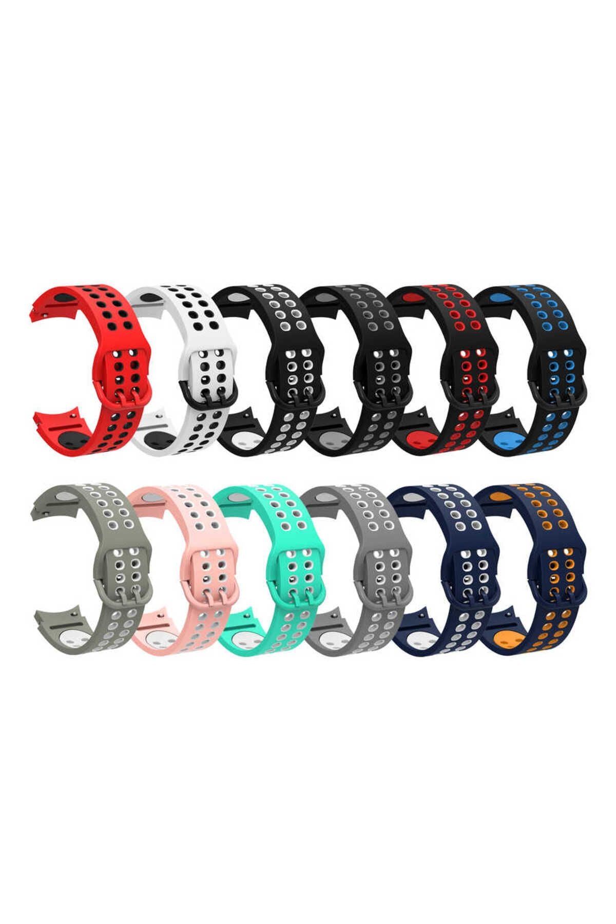 Galaxy Watch 4 44mm KRD-02 Uyumlu Zore Kordon-Siyah-Gri