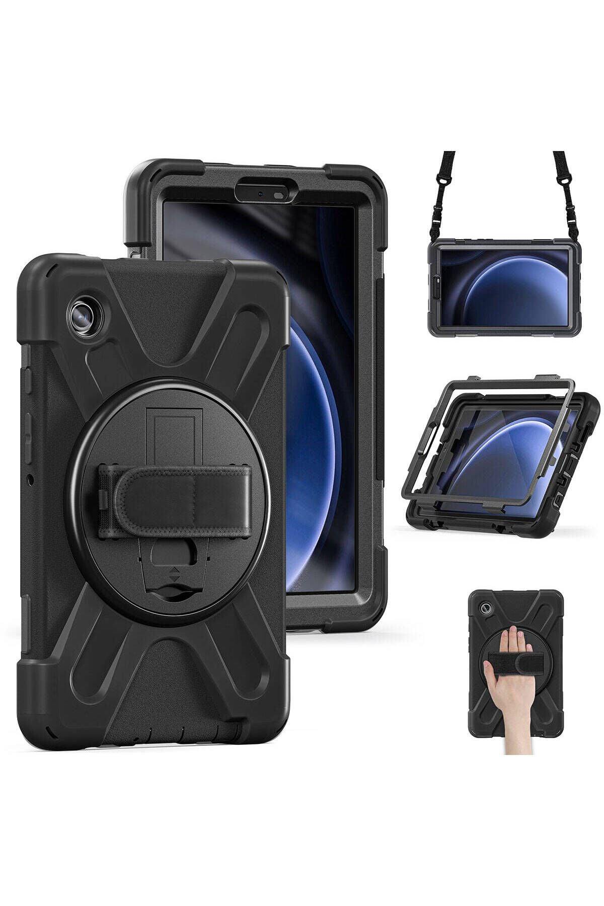 Galaxy Tab A9 Zore Defender Tablet Silikon - Siyah