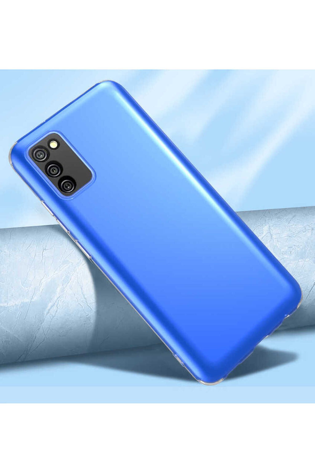 Galaxy A02S Kılıf RNTC Kamera Korumalı Süper Silikon Kapak - Renksiz