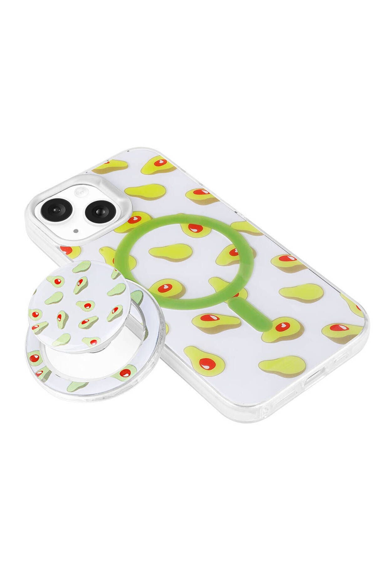 iPhone 15 Zore Magsafe Şarj Özellikli Tak-Çıkar Pop Soketli Zore Tiktok Kılıf-Mavi