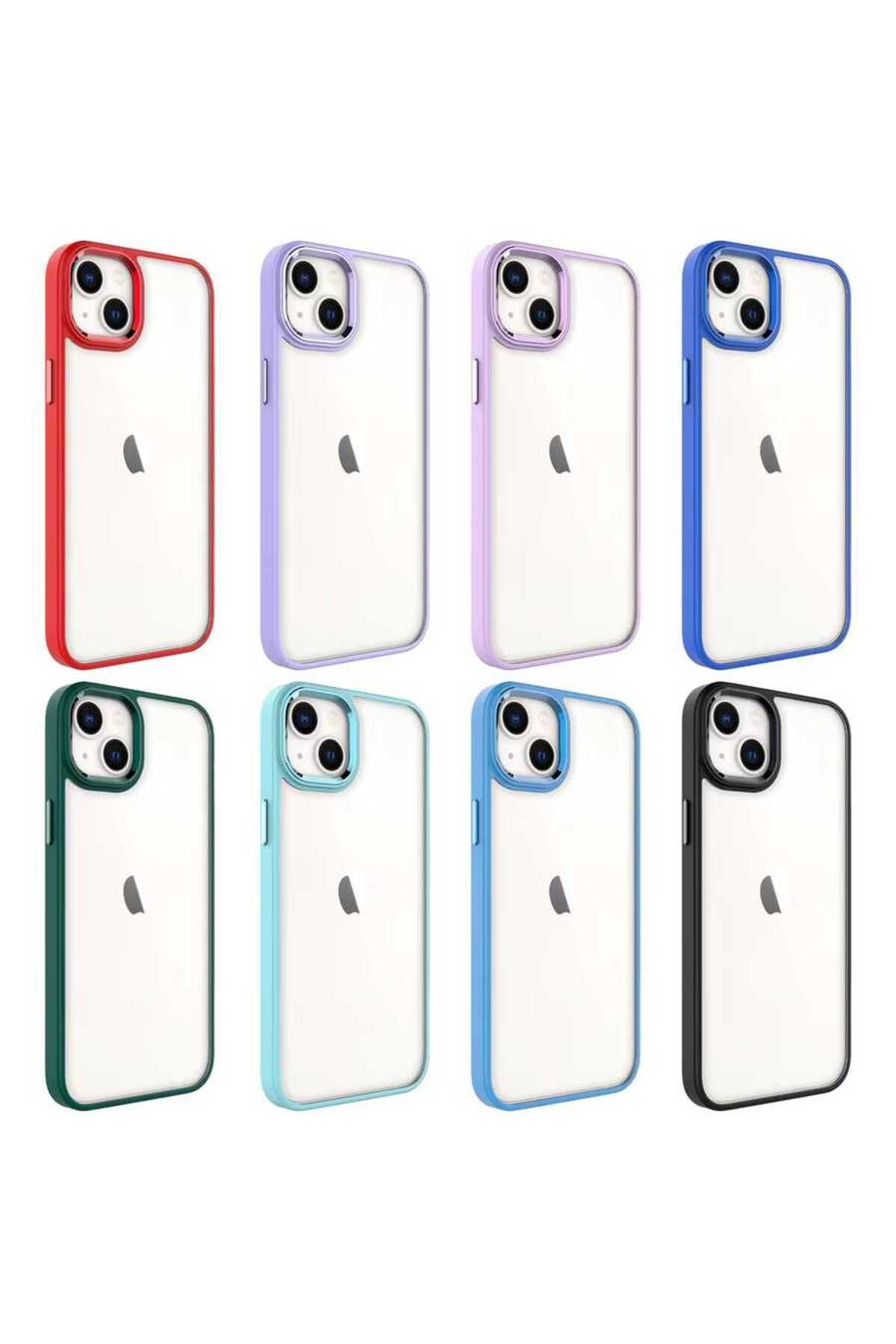 iPhone 14 Uyumlu Zore Krom Kılıf-Koyu Yeşil