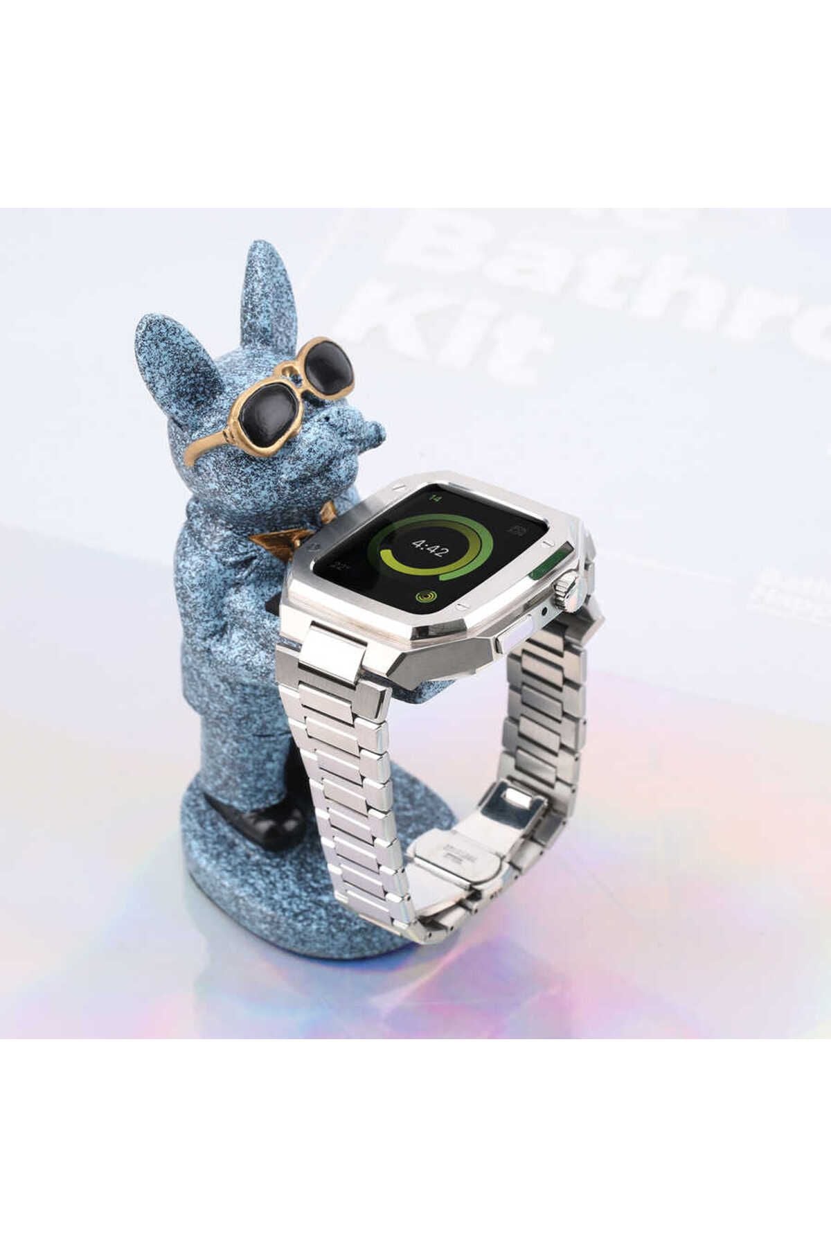 Watch 44mm Uyumlu KRD-64 Metal Zore Kordon-Siyah