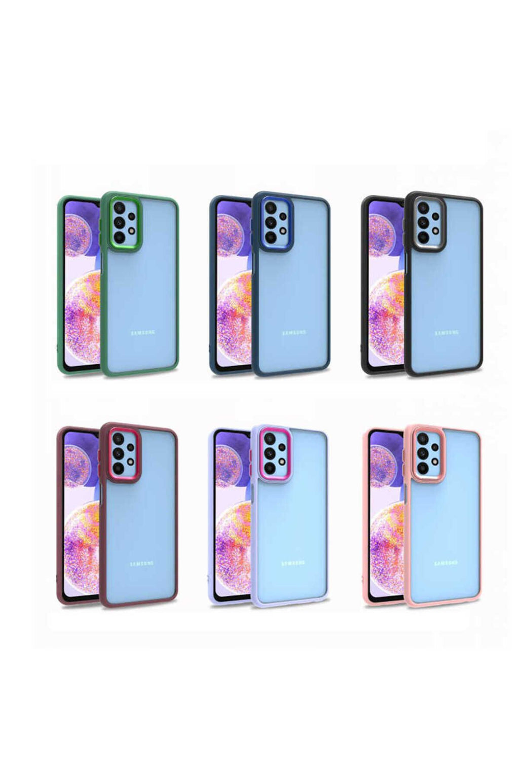 Galaxy A23 Kılıf Zore Flora Kapak - Kırmızı