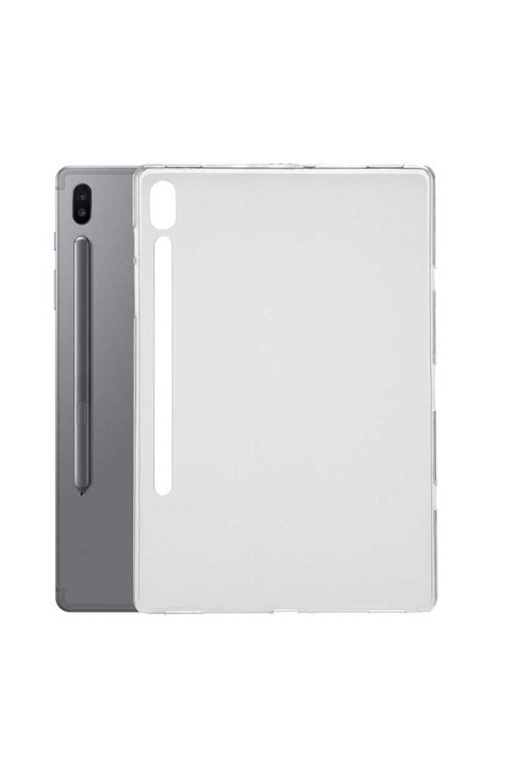 Galaxy Tab S6 T860 Kılıf  Uyumlu Zore Tablet Süper Silikon Kapak-Siyah