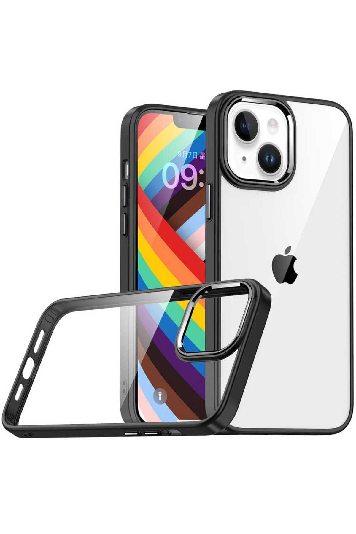 iPhone 14 Uyumlu Zore Flora Kılıf-Siyah