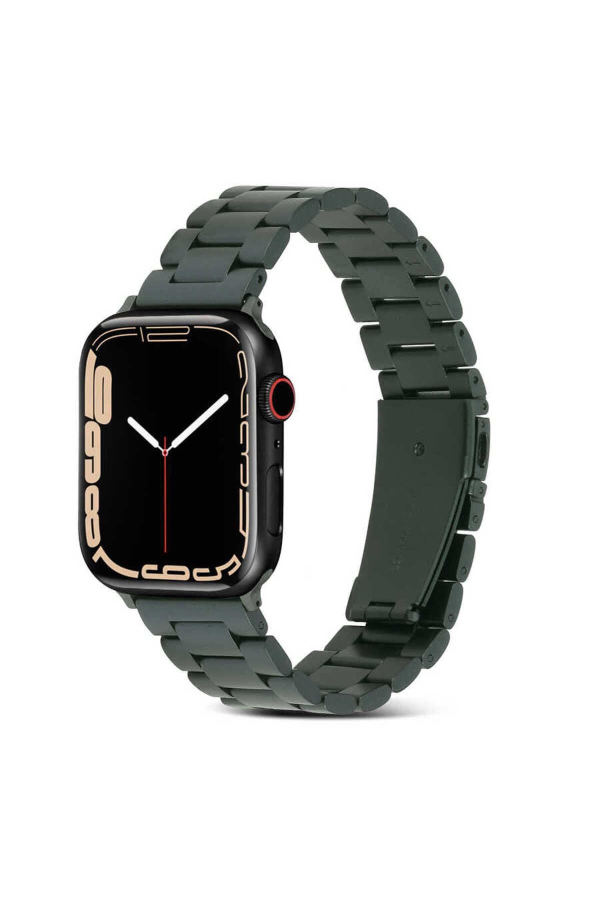 Watch Ultra 49mm Kordon Uyumlu KRD-04 Metal Strap Kayış CLO- Gümüş