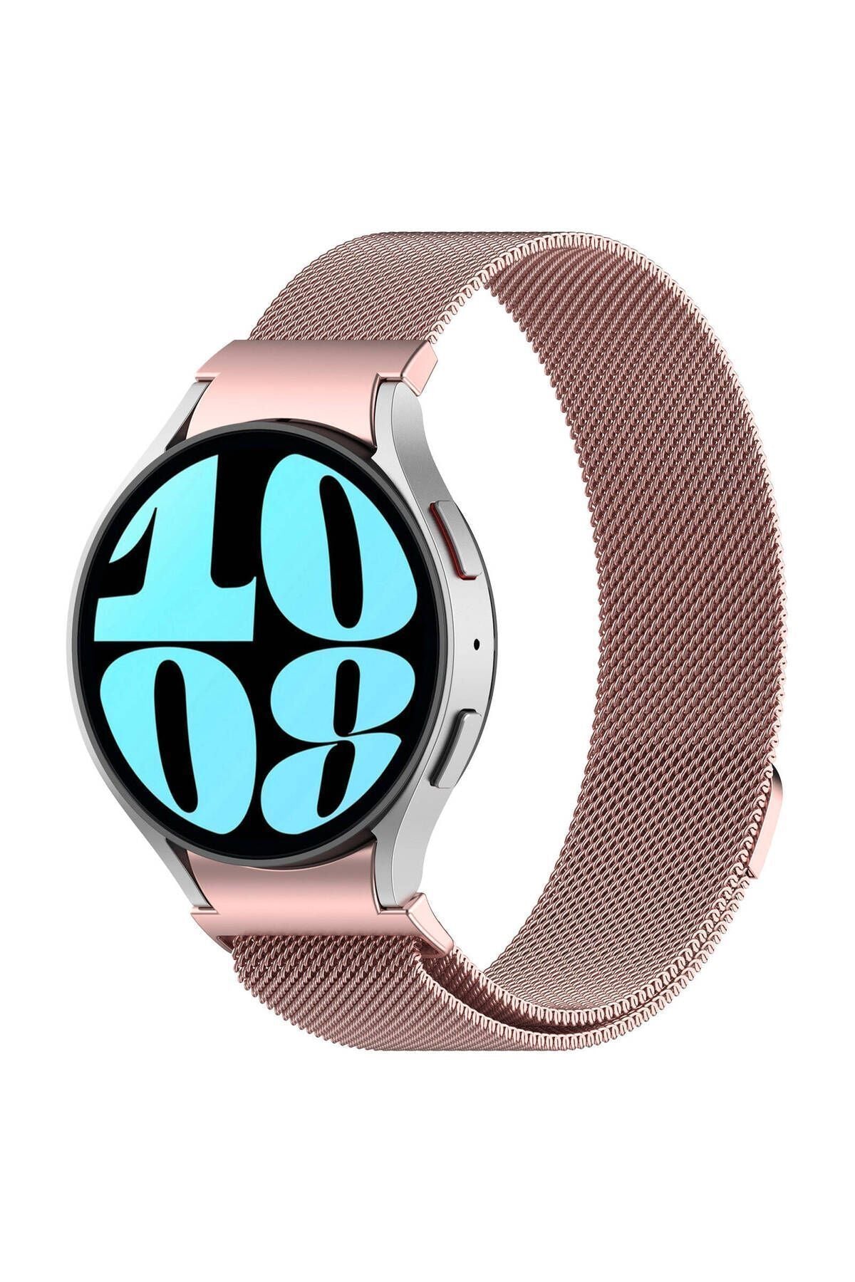Galaxy Watch 6 44mm Uyumlu KRD-01 Metal Kordon lofy Pembe