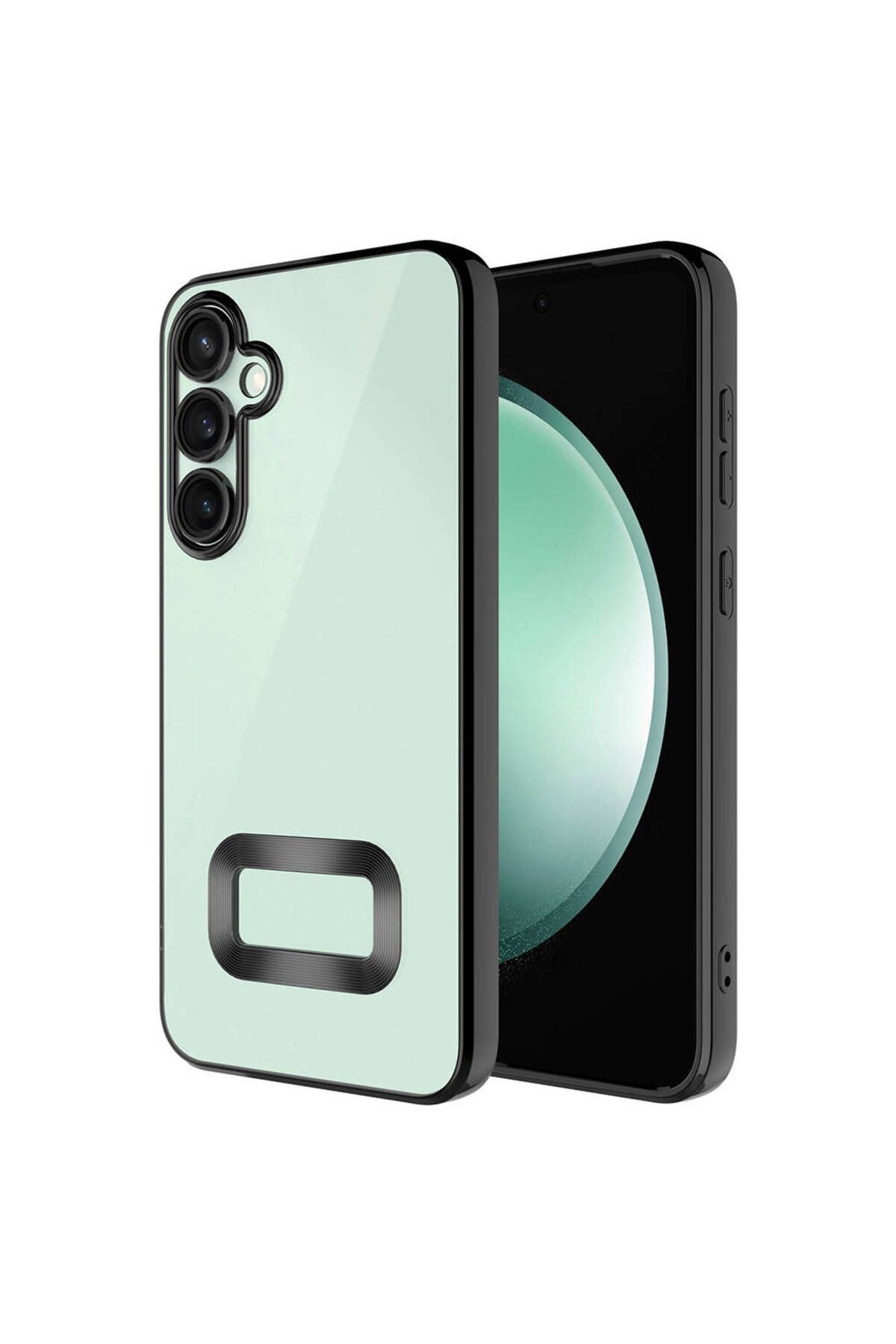 Galaxy S24 Plus Kılıf Kamera Korumalı Logo Gösteren Zore Omega Kapak - Sierra Mavi