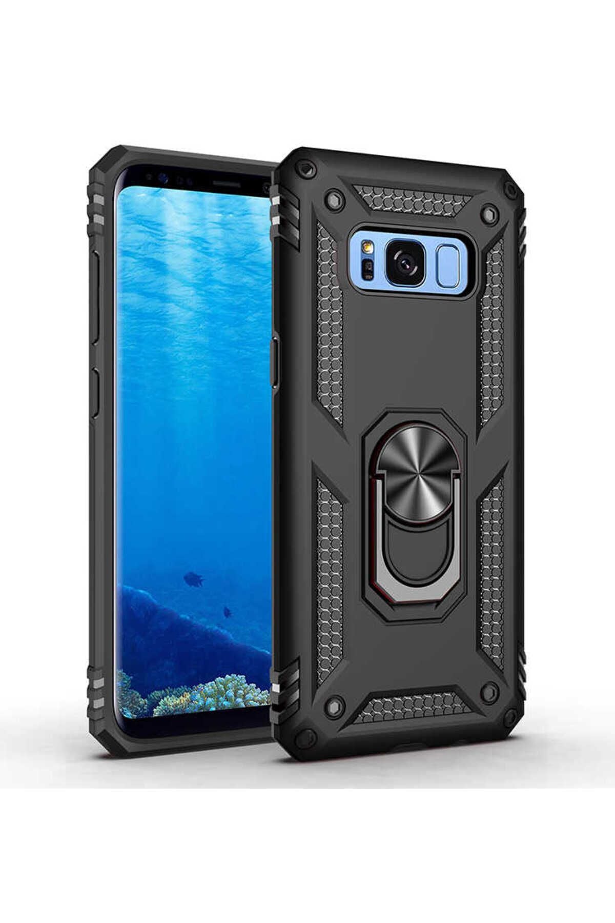 Galaxy S8 Kılıf Zore Vega Kapak - Siyah