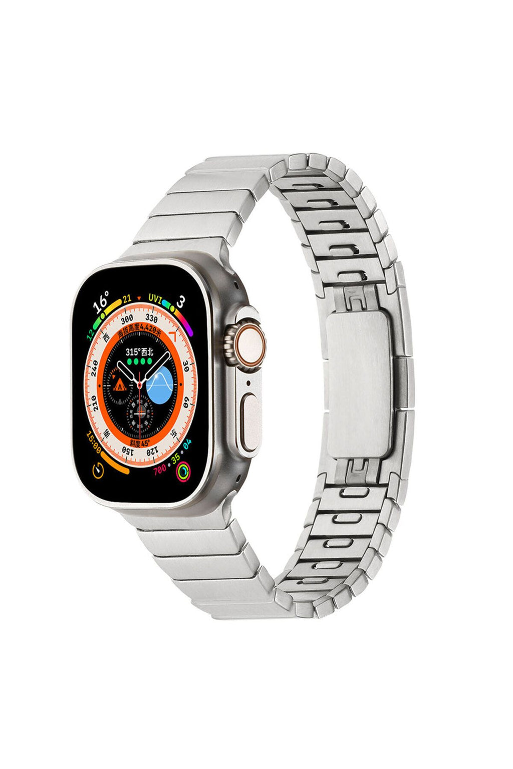 Watch 7 41mm Uyumlu KRD-82 Metal Zore Kordon-Gümüş