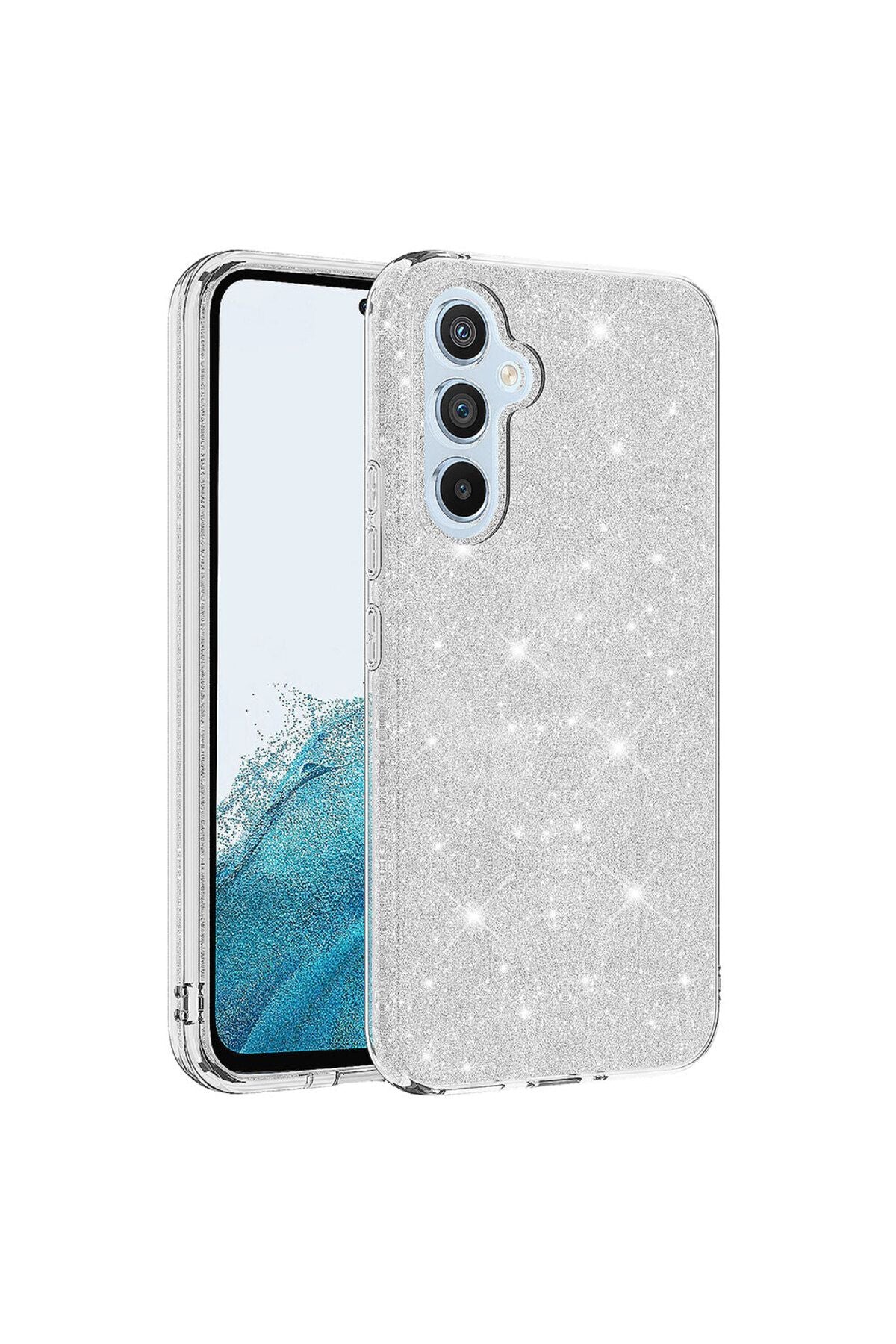 Galaxy A54 Kılıf Zore Shining Silikon - Gold